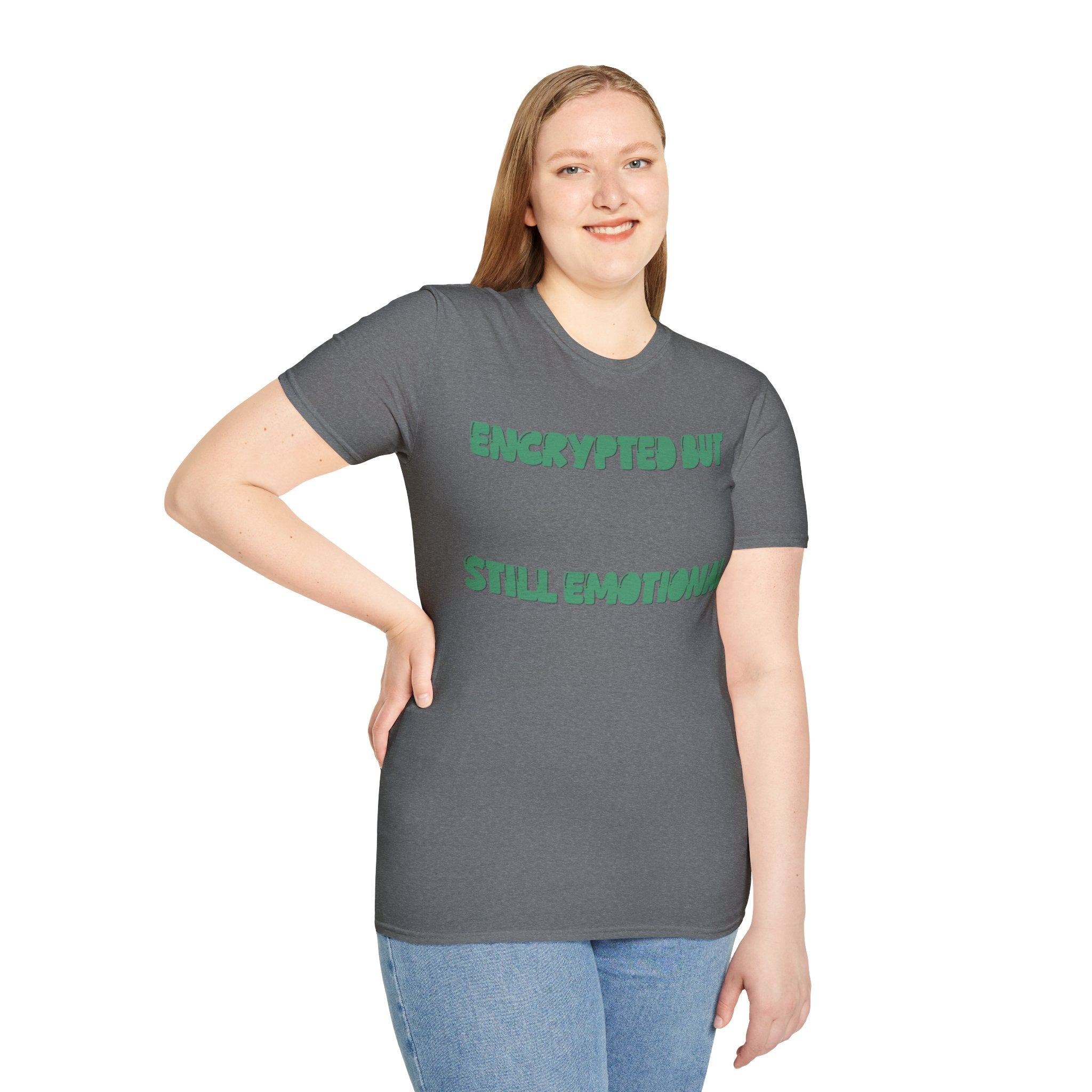 CipherCore Encrypted But Still Emotional Graphic Tee | Digital-Era Identity Wear