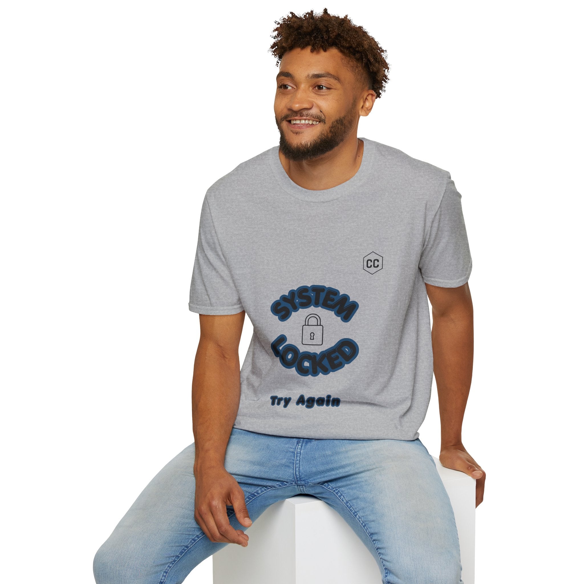 CipherCore System Locked Try Again Graphic Tee | Digital-Era Identity Wear