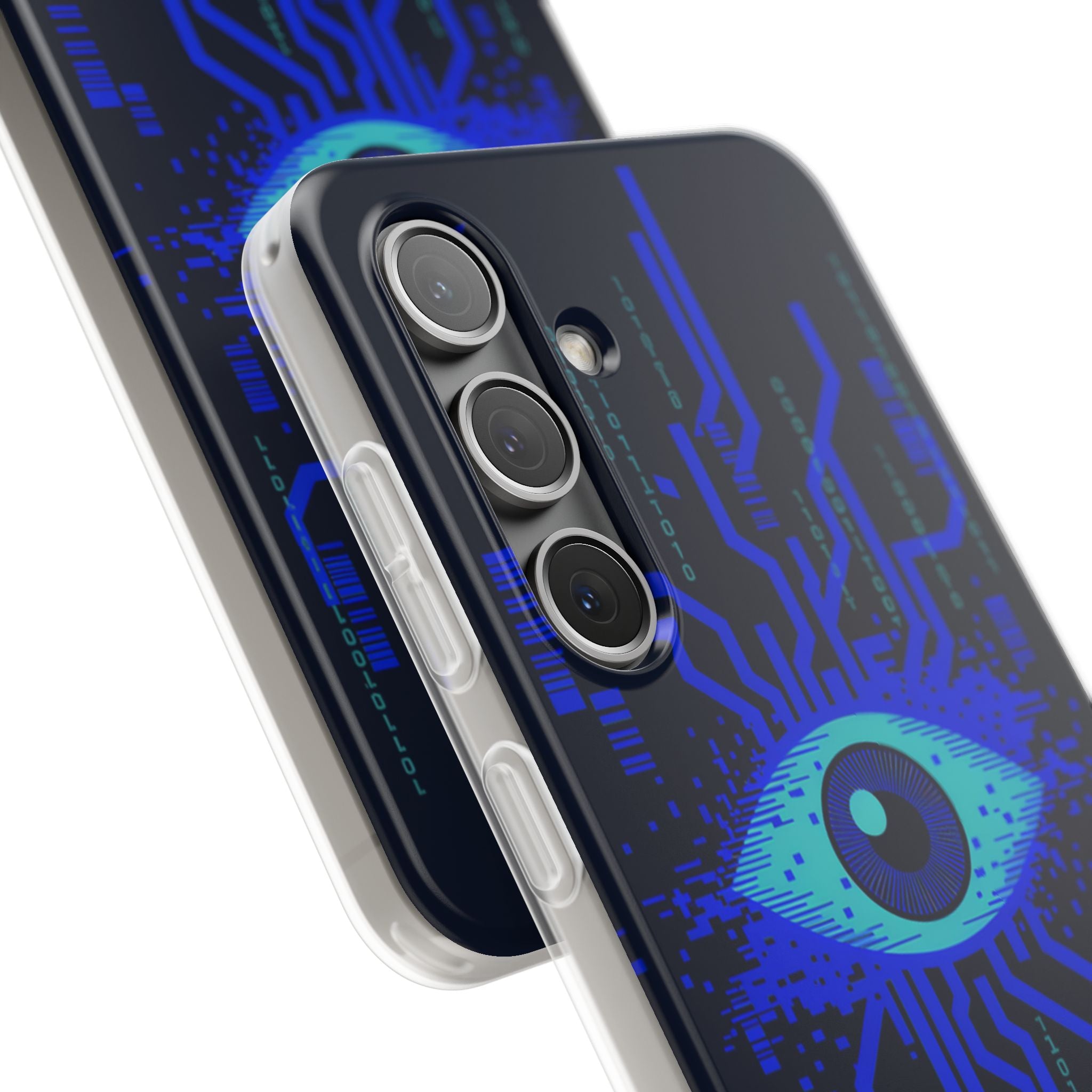 CipherCore Retinal Scan Flexi Phone Case | Digital-Era Identity Accessory