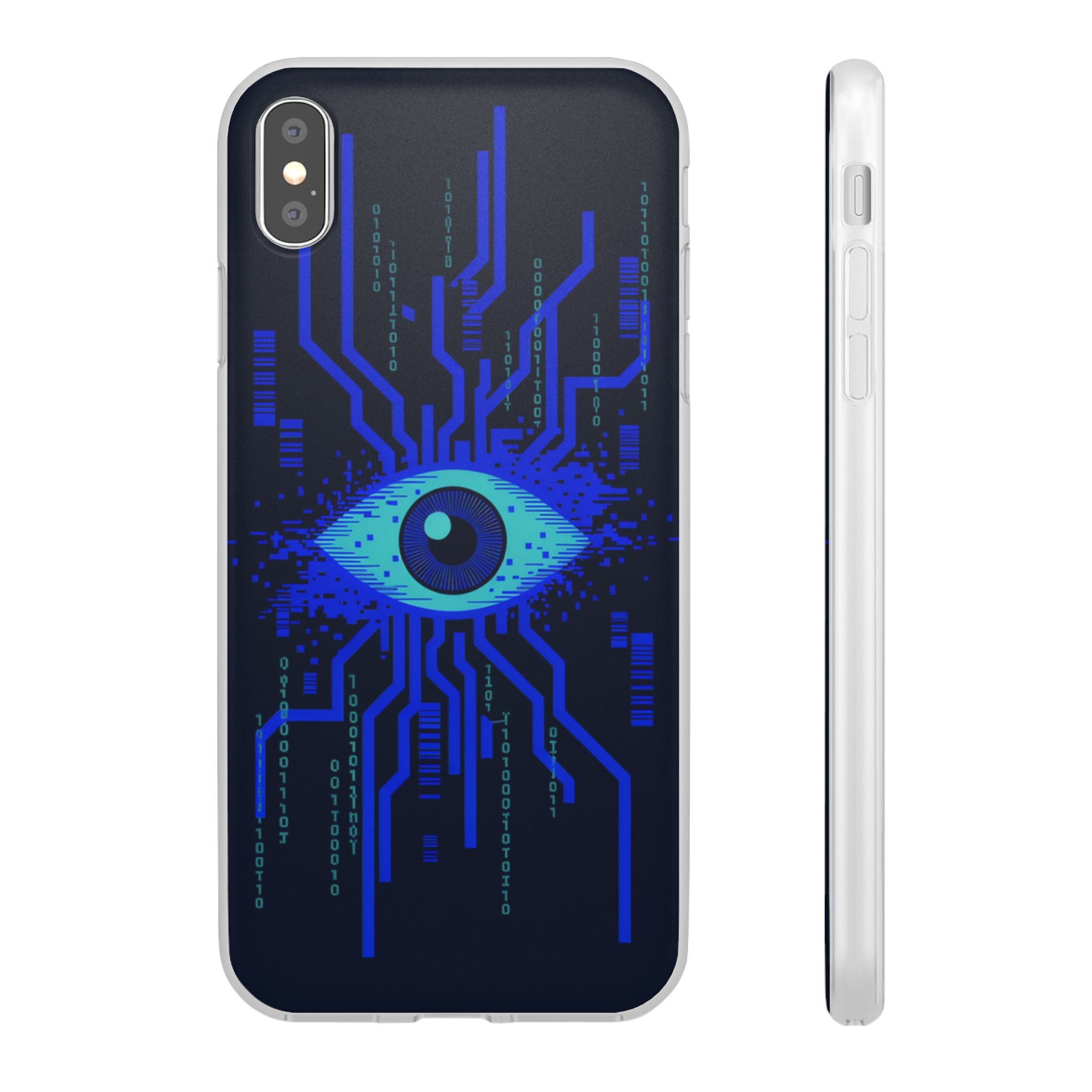 CipherCore Retinal Scan Flexi Phone Case | Digital-Era Identity Accessory