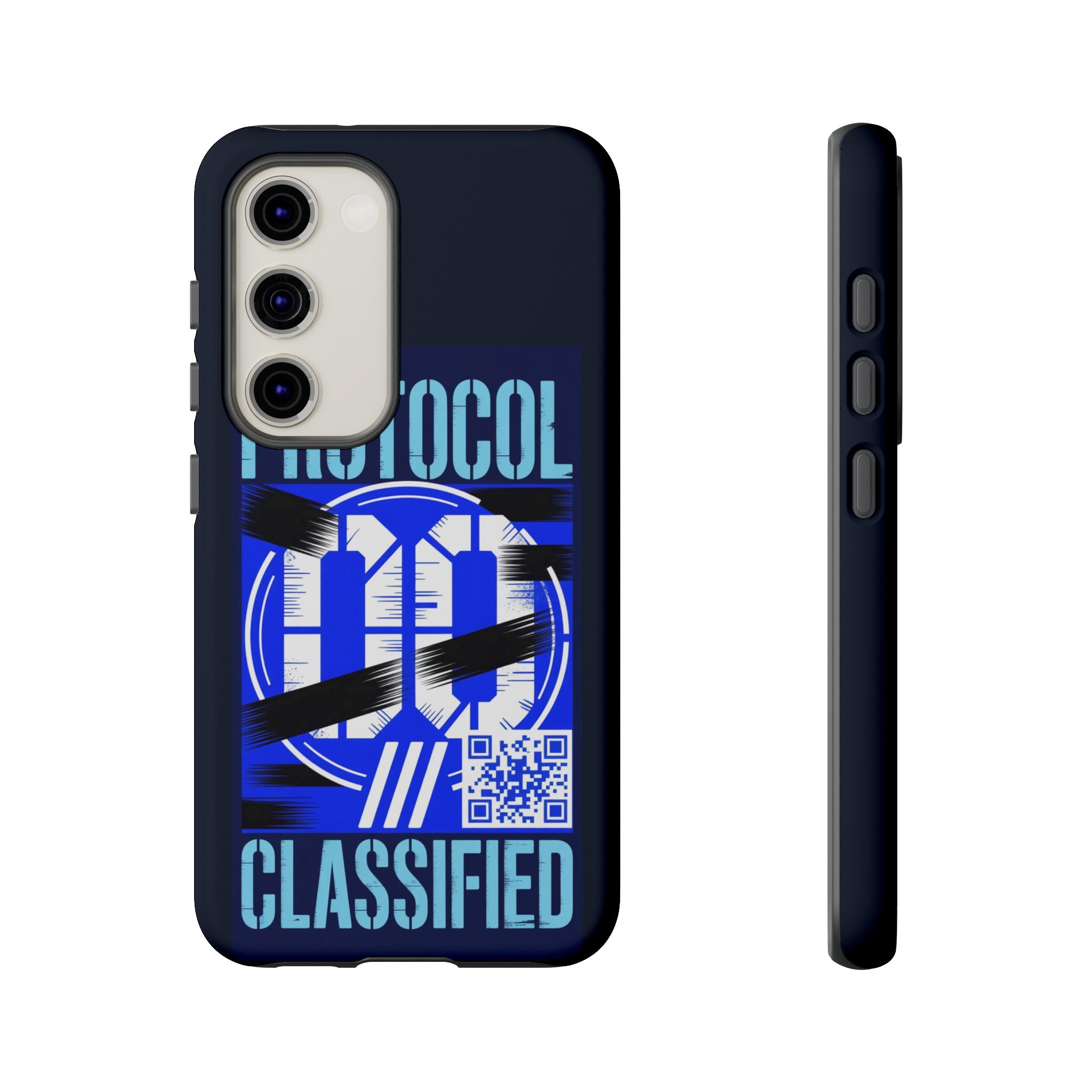 CipherCore Redacted Dual-Layer Phone Case | Digital-Era Identity Accessory