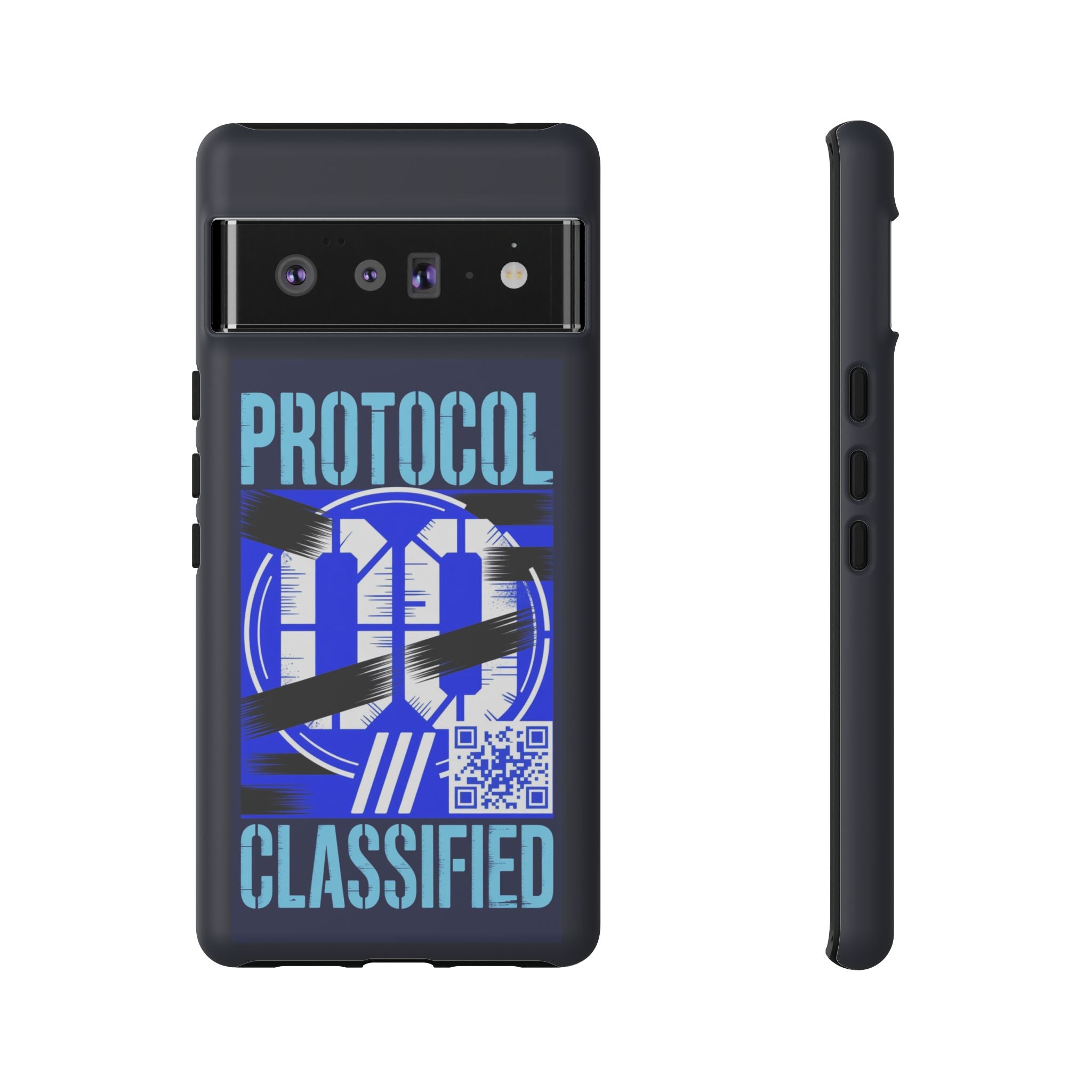 CipherCore Redacted Dual-Layer Phone Case | Digital-Era Identity Accessory