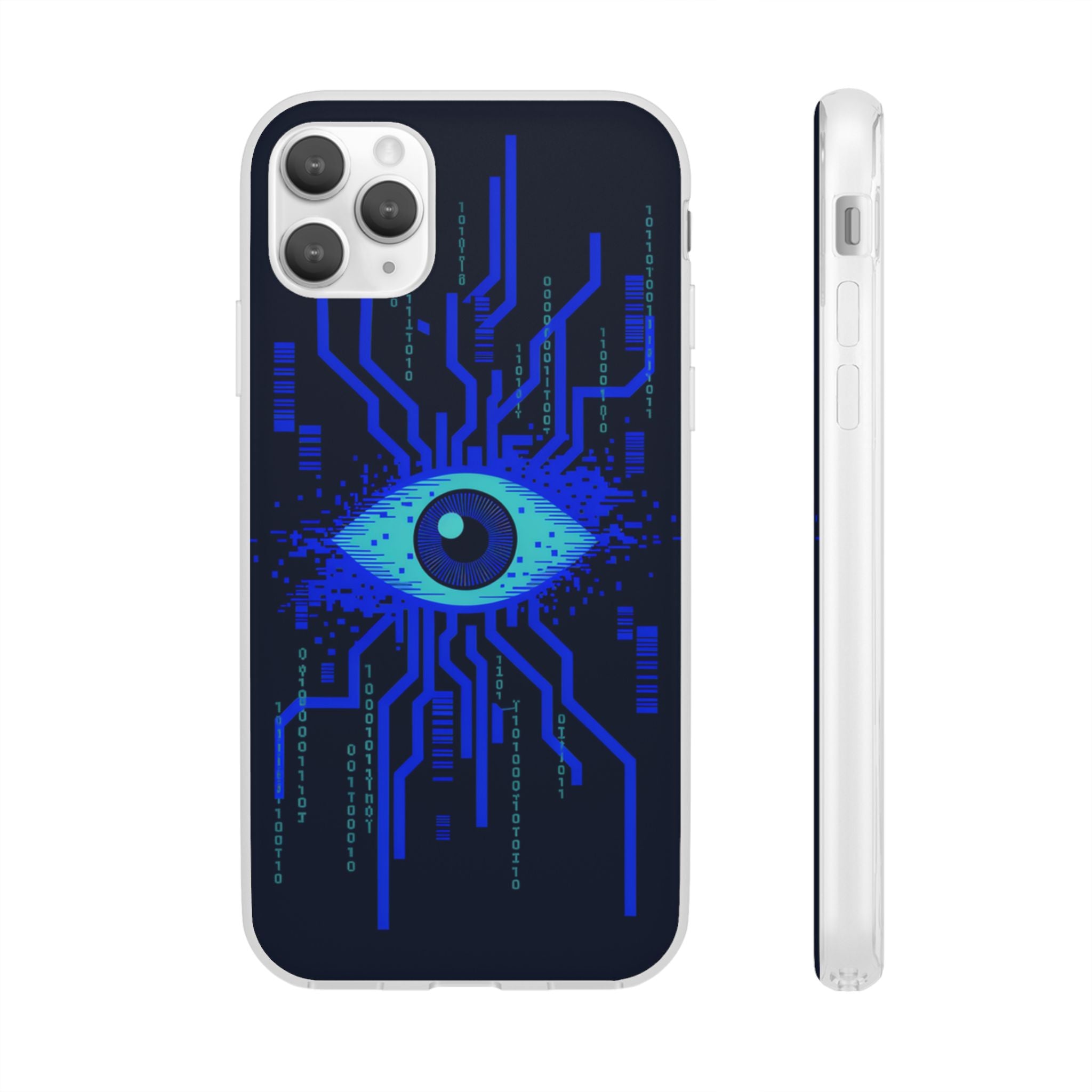 CipherCore Retinal Scan Flexi Phone Case | Digital-Era Identity Accessory