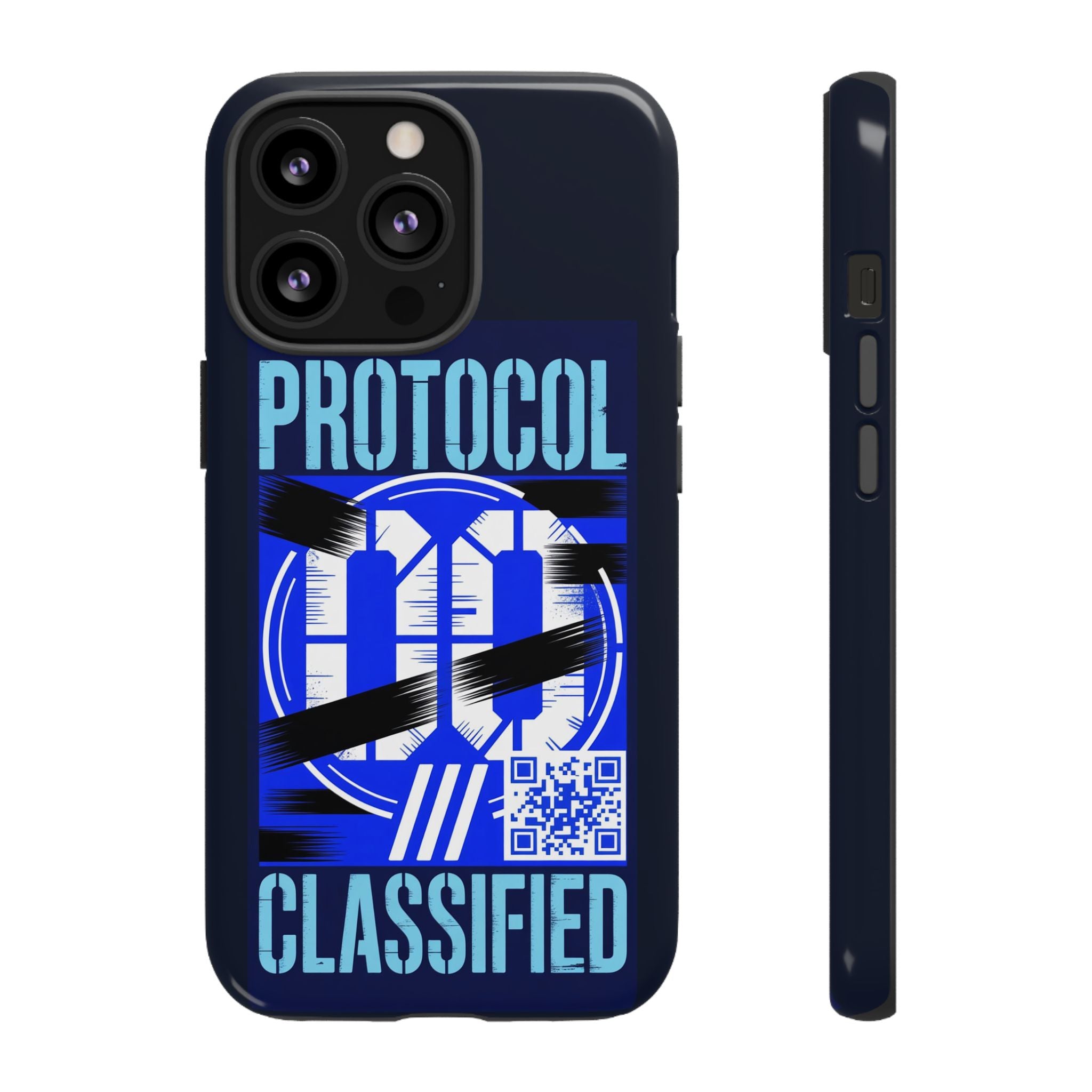 CipherCore Redacted Dual-Layer Phone Case | Digital-Era Identity Accessory