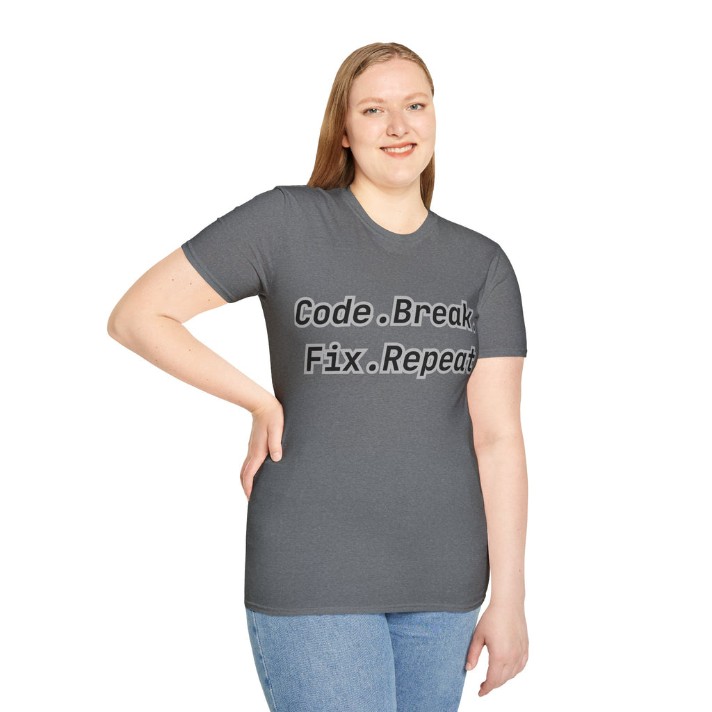 CipherCore Code Break Fix Repeat Graphic Tee | Digital-Era Identity Wear