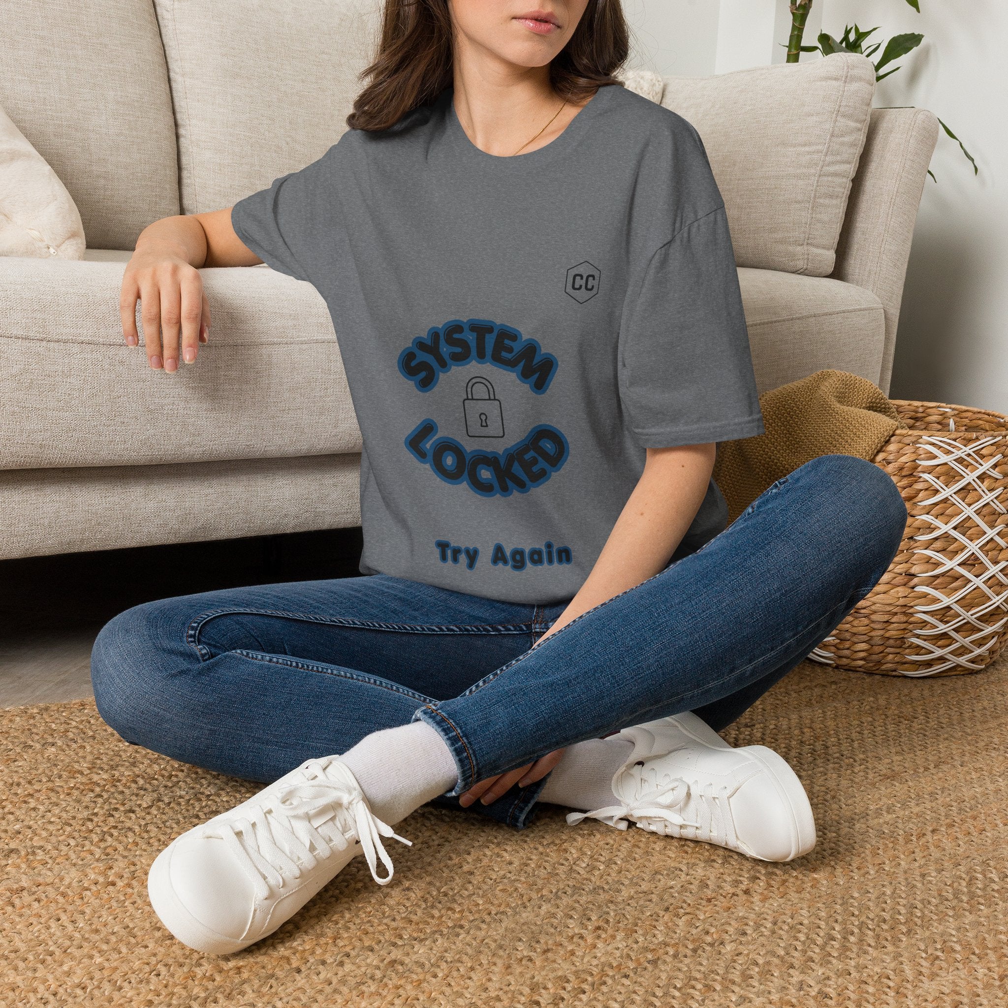 CipherCore System Locked Try Again Graphic Tee | Digital-Era Identity Wear