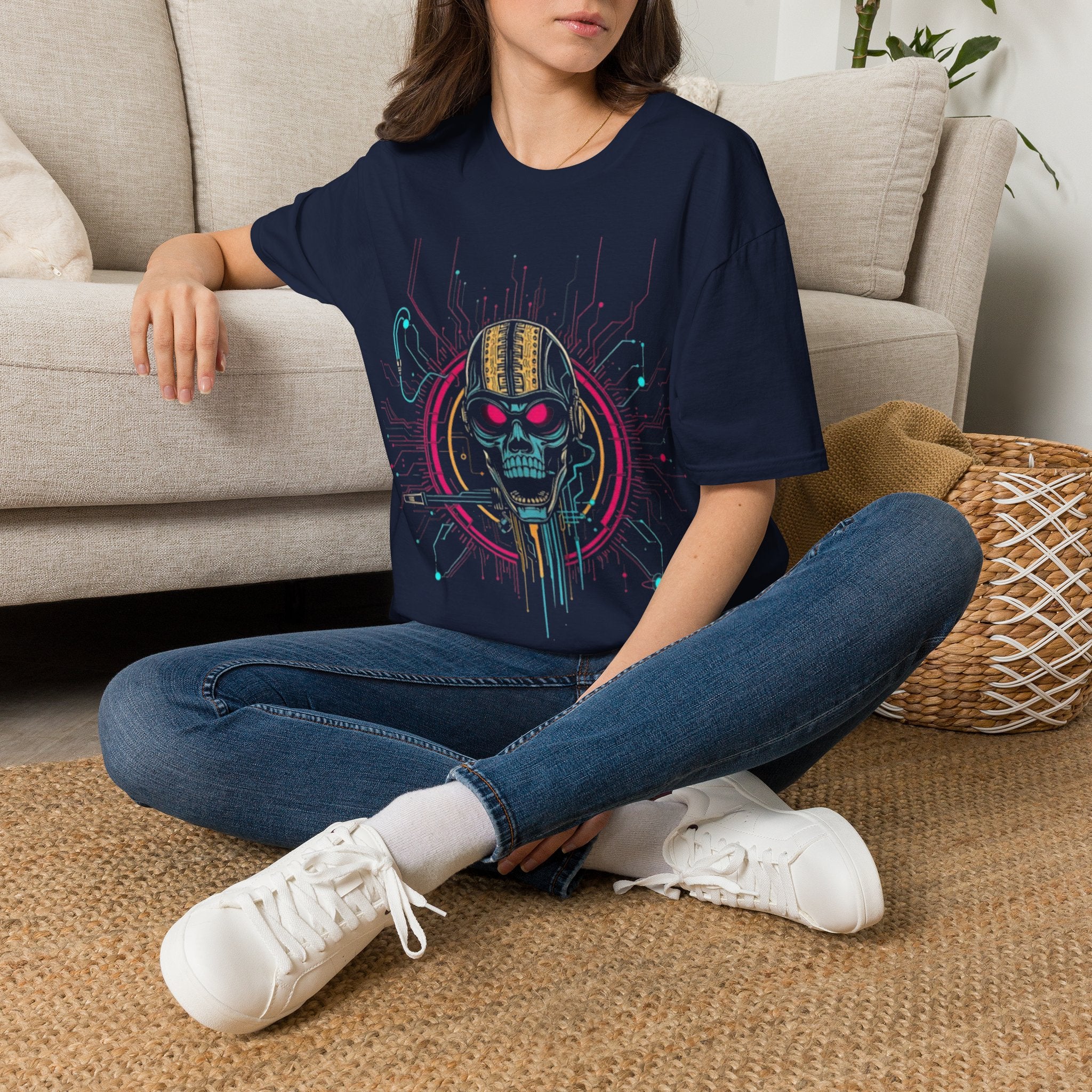 CipherCore Cyber Skull Graphic Tee | Digital-Era Identity Wear