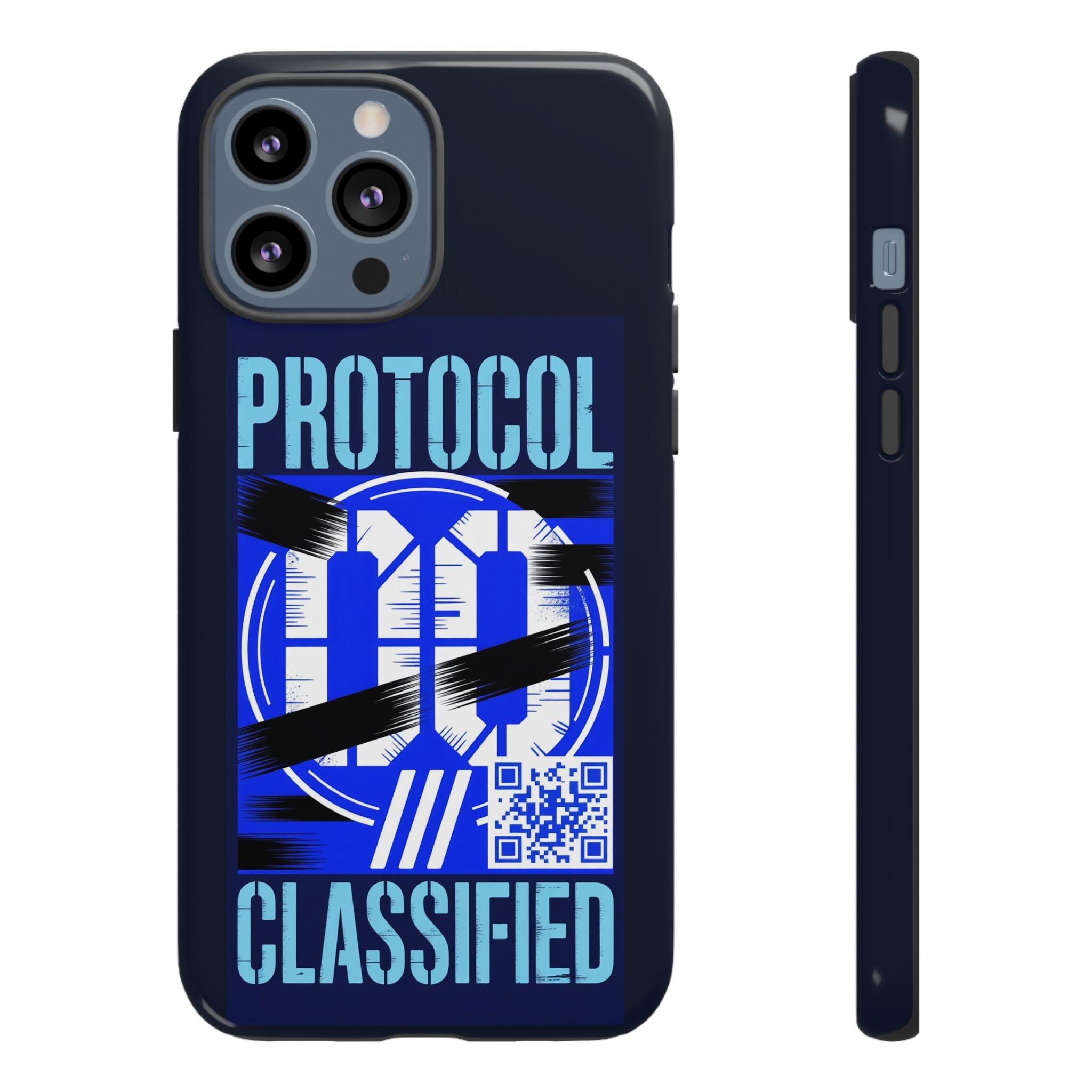 CipherCore Redacted Dual-Layer Phone Case | Digital-Era Identity Accessory