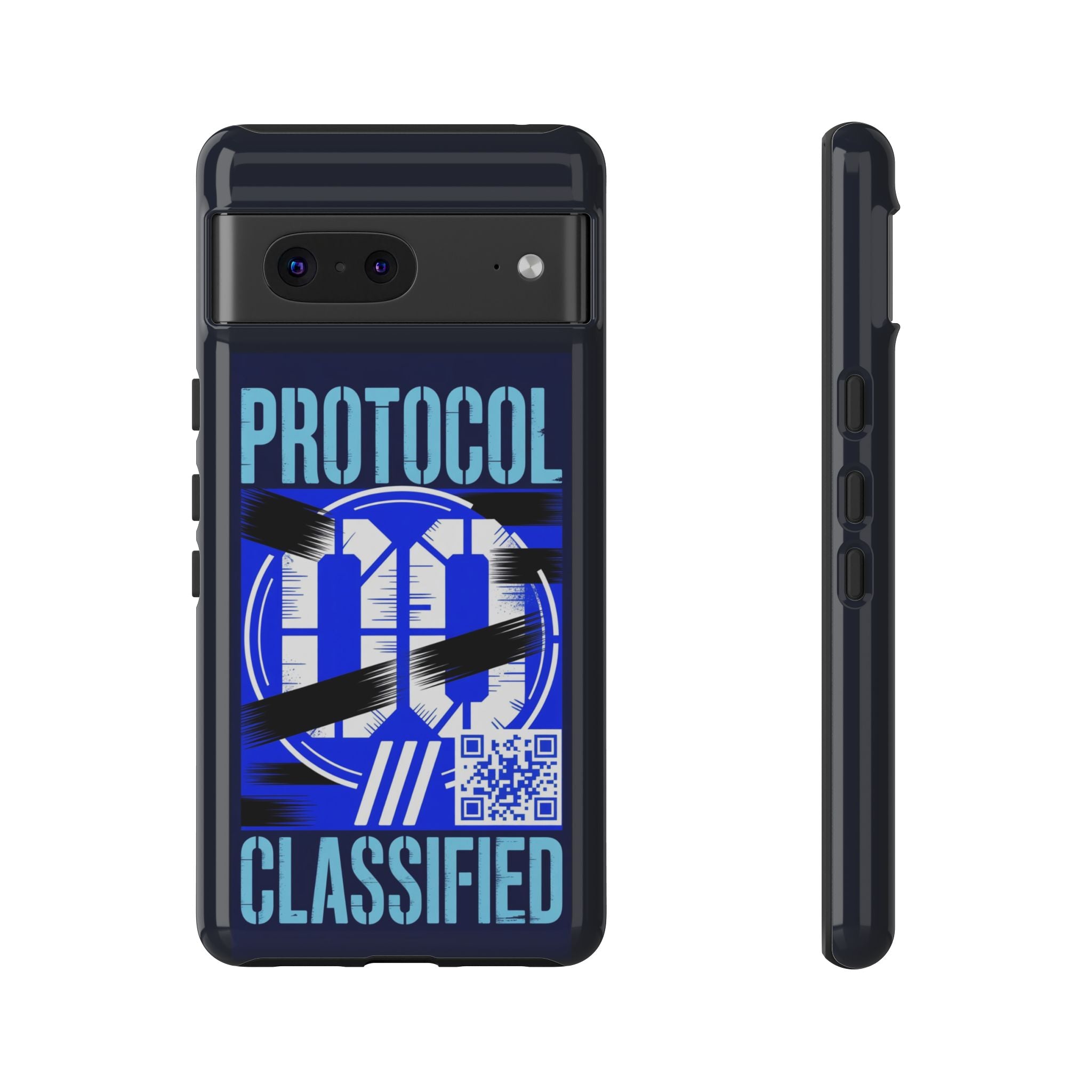 CipherCore Redacted Dual-Layer Phone Case | Digital-Era Identity Accessory