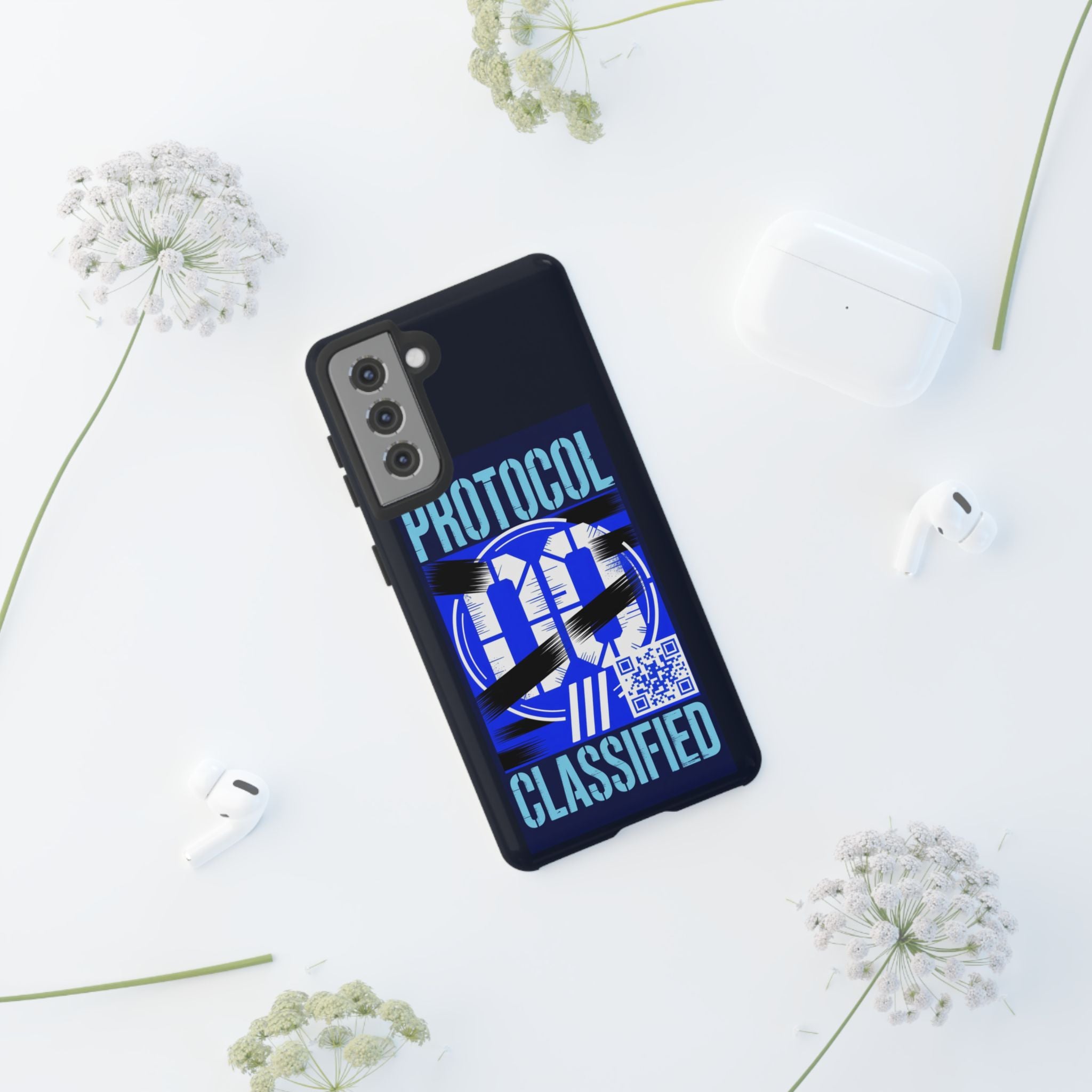CipherCore Redacted Dual-Layer Phone Case | Digital-Era Identity Accessory