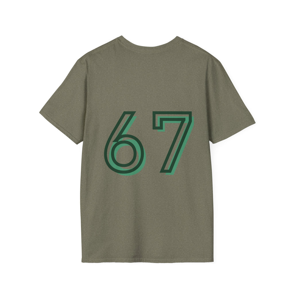 CipherCore 67 Retro Athletic Graphic Tee | Digital-Era Identity Wear