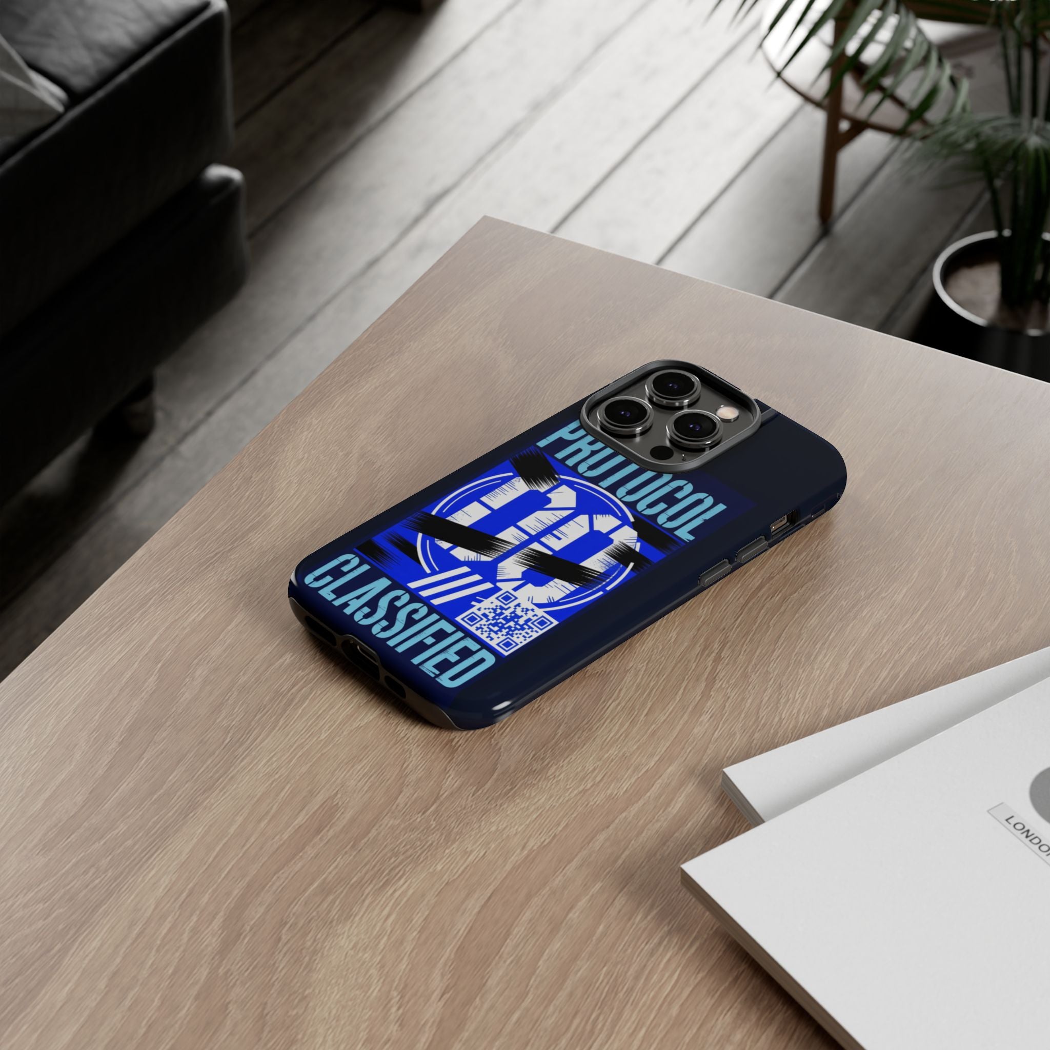 CipherCore Redacted Dual-Layer Phone Case | Digital-Era Identity Accessory