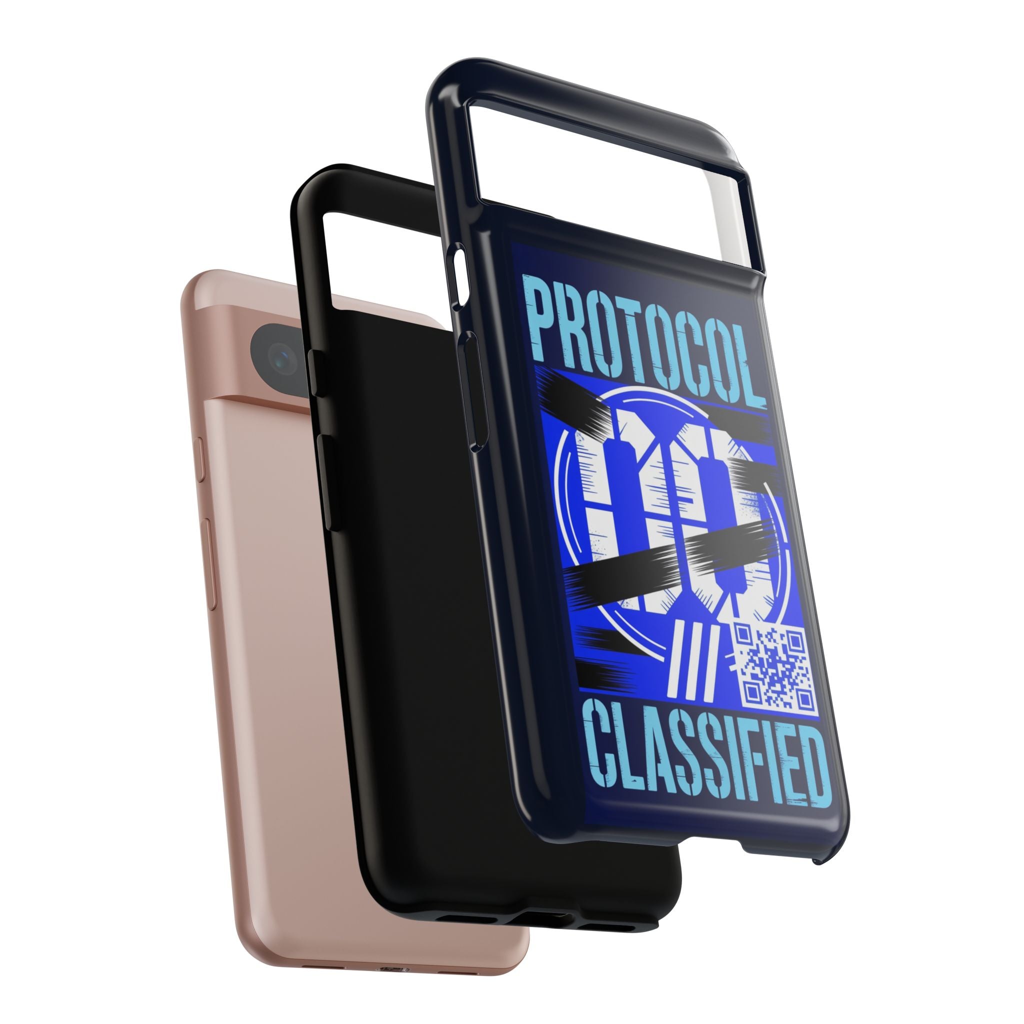 CipherCore Redacted Dual-Layer Phone Case | Digital-Era Identity Accessory