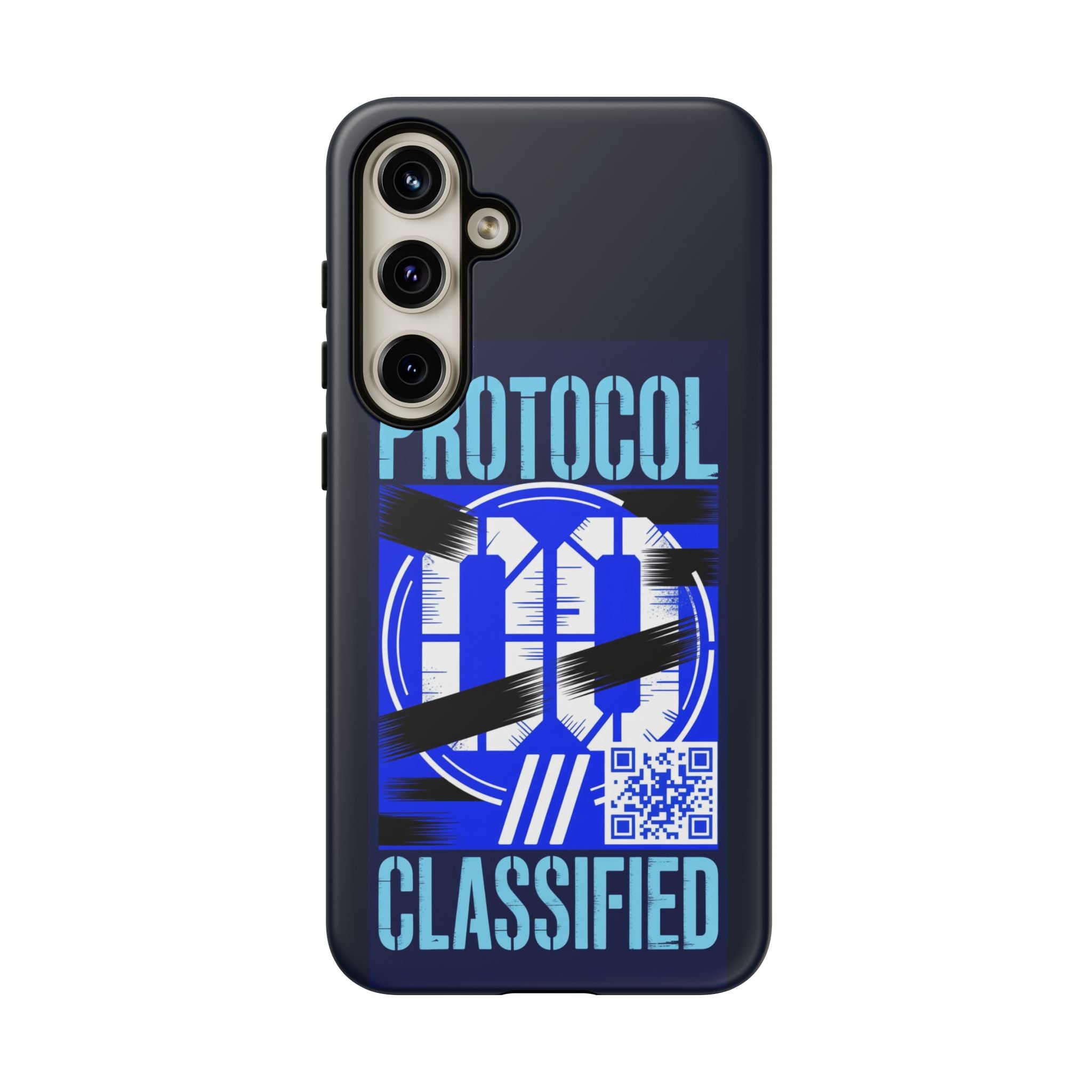 CipherCore Redacted Dual-Layer Phone Case | Digital-Era Identity Accessory
