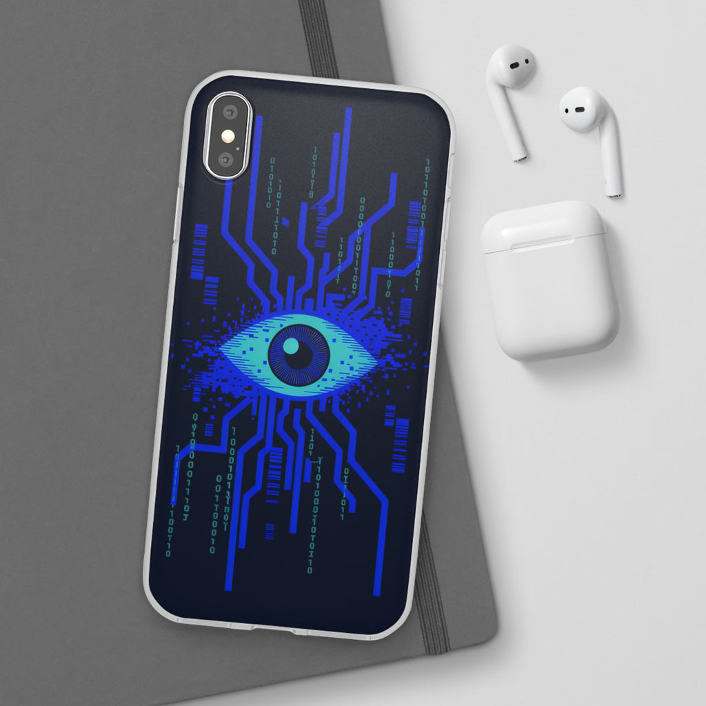 CipherCore Retinal Scan Flexi Phone Case | Digital-Era Identity Accessory