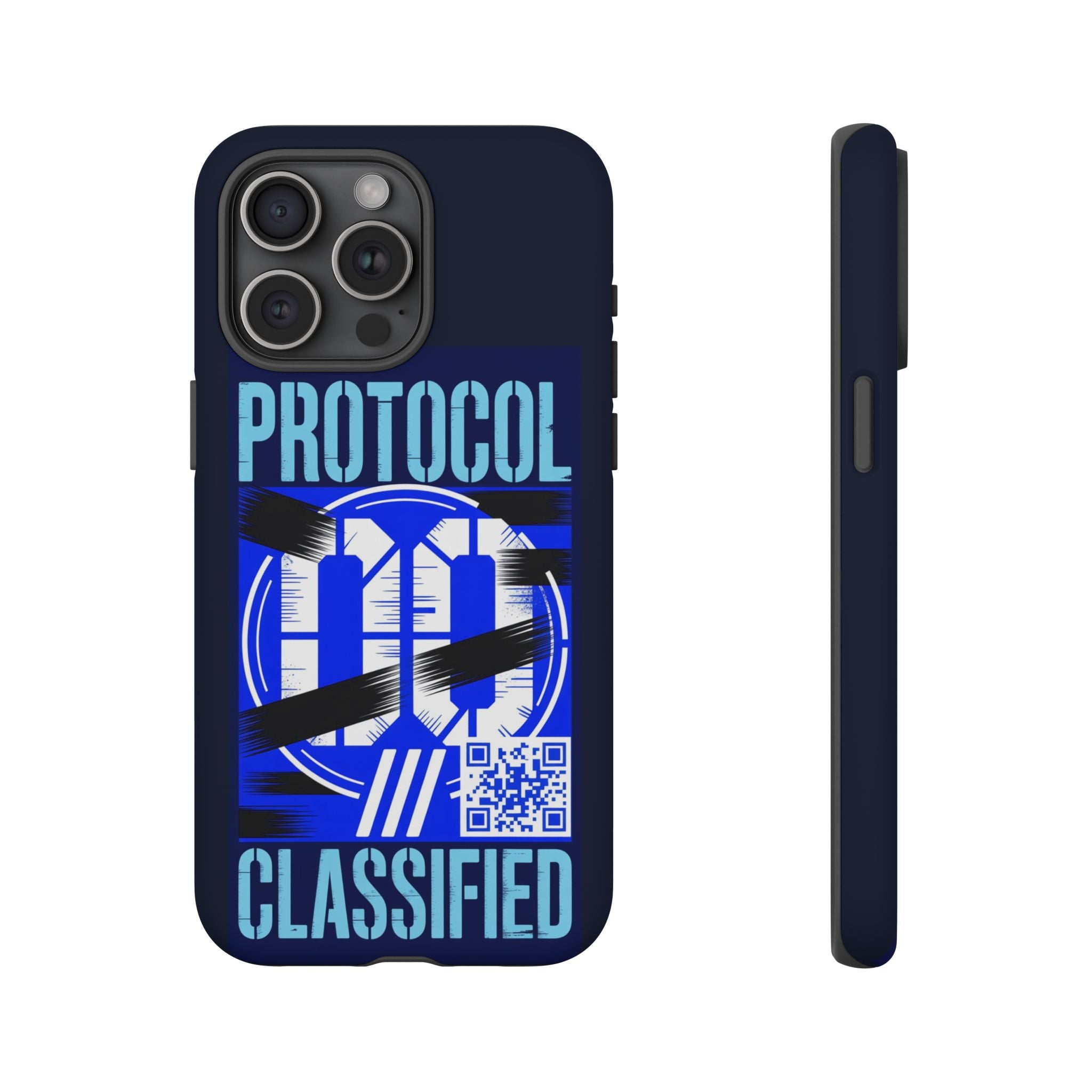 CipherCore Redacted Dual-Layer Phone Case | Digital-Era Identity Accessory