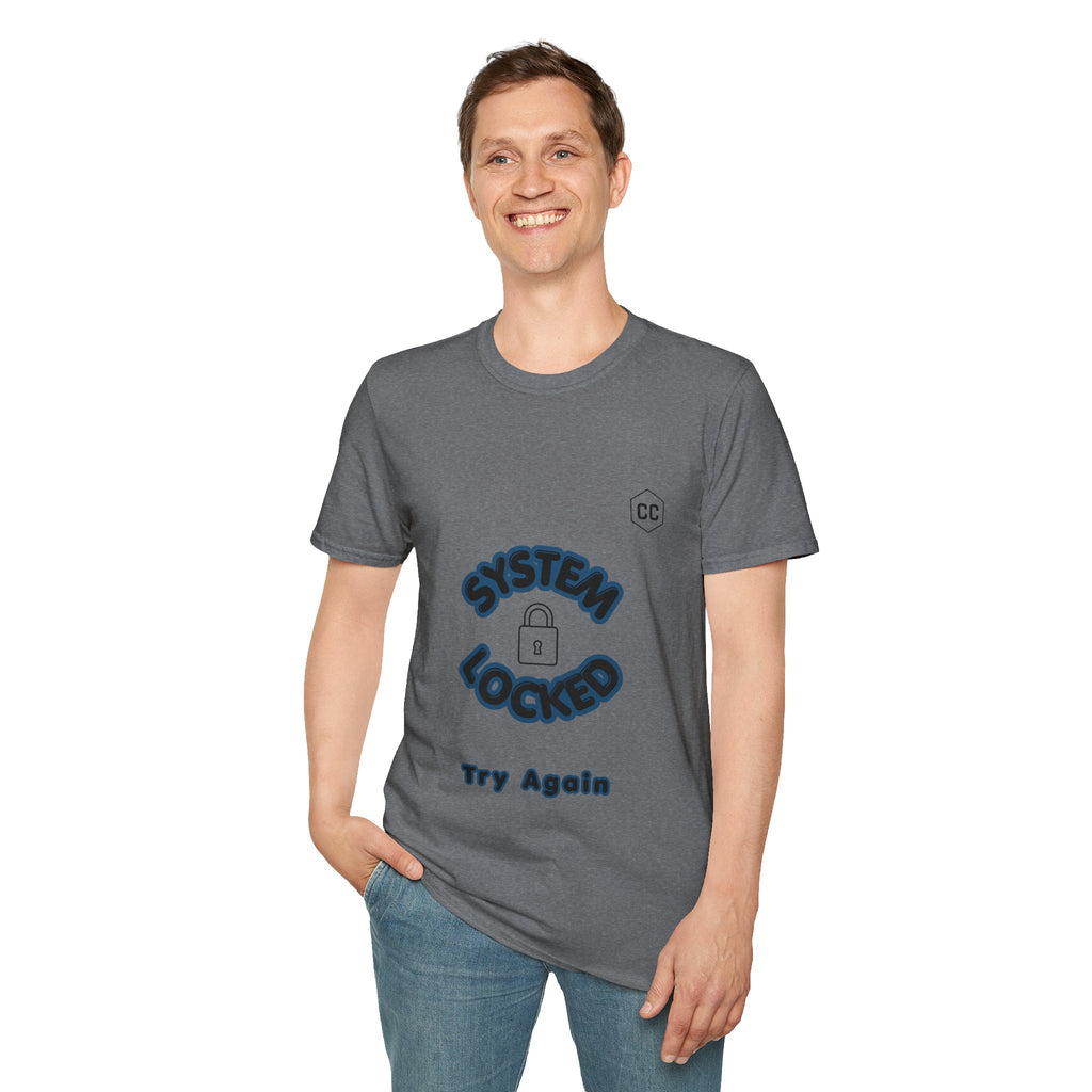 CipherCore System Locked Try Again Graphic Tee | Digital-Era Identity Wear