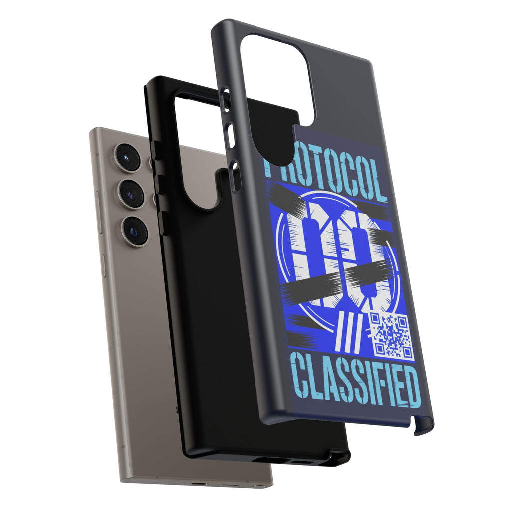 CipherCore Redacted Dual-Layer Phone Case | Digital-Era Identity Accessory
