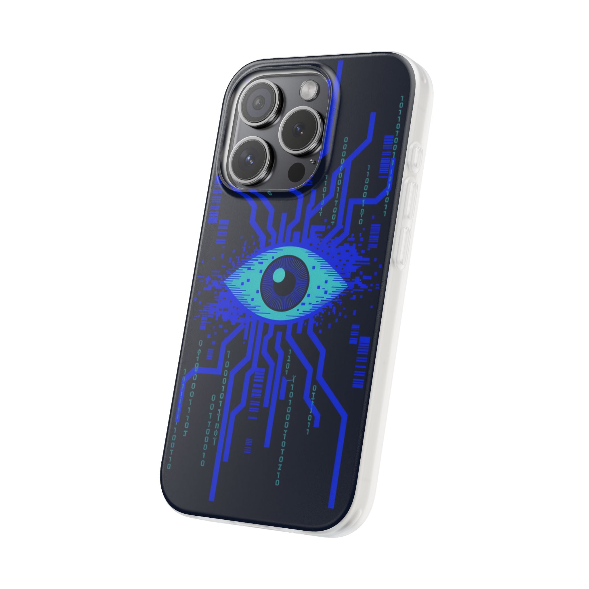 CipherCore Retinal Scan Flexi Phone Case | Digital-Era Identity Accessory