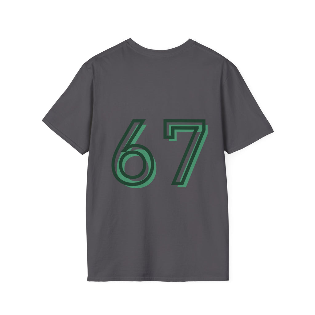 CipherCore 67 Retro Athletic Graphic Tee | Digital-Era Identity Wear