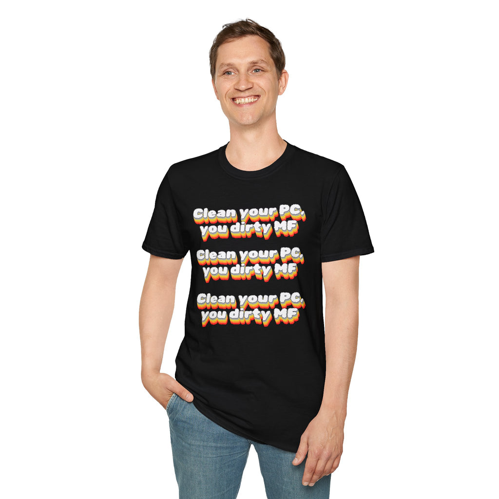 CipherCore Clean Your PC Graphic Tee | Digital-Era Identity Wear