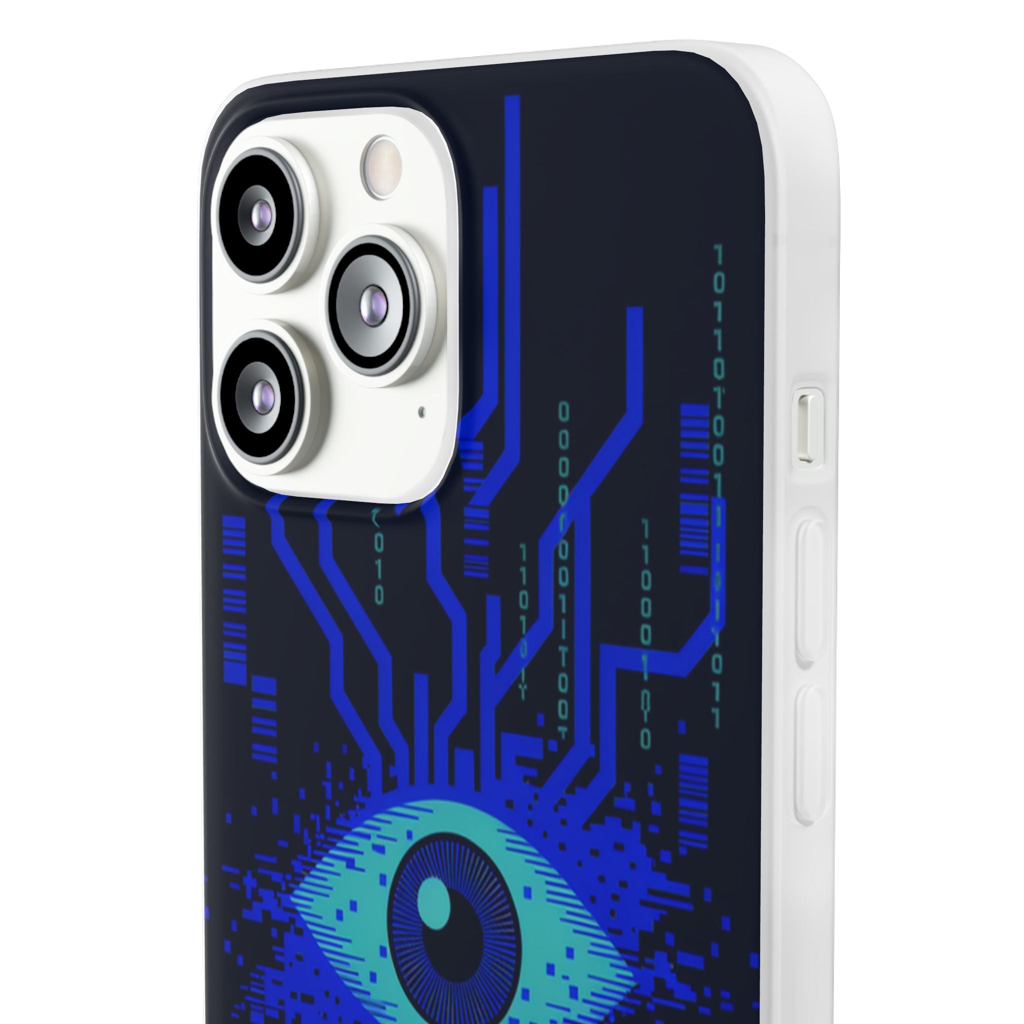 CipherCore Retinal Scan Flexi Phone Case | Digital-Era Identity Accessory