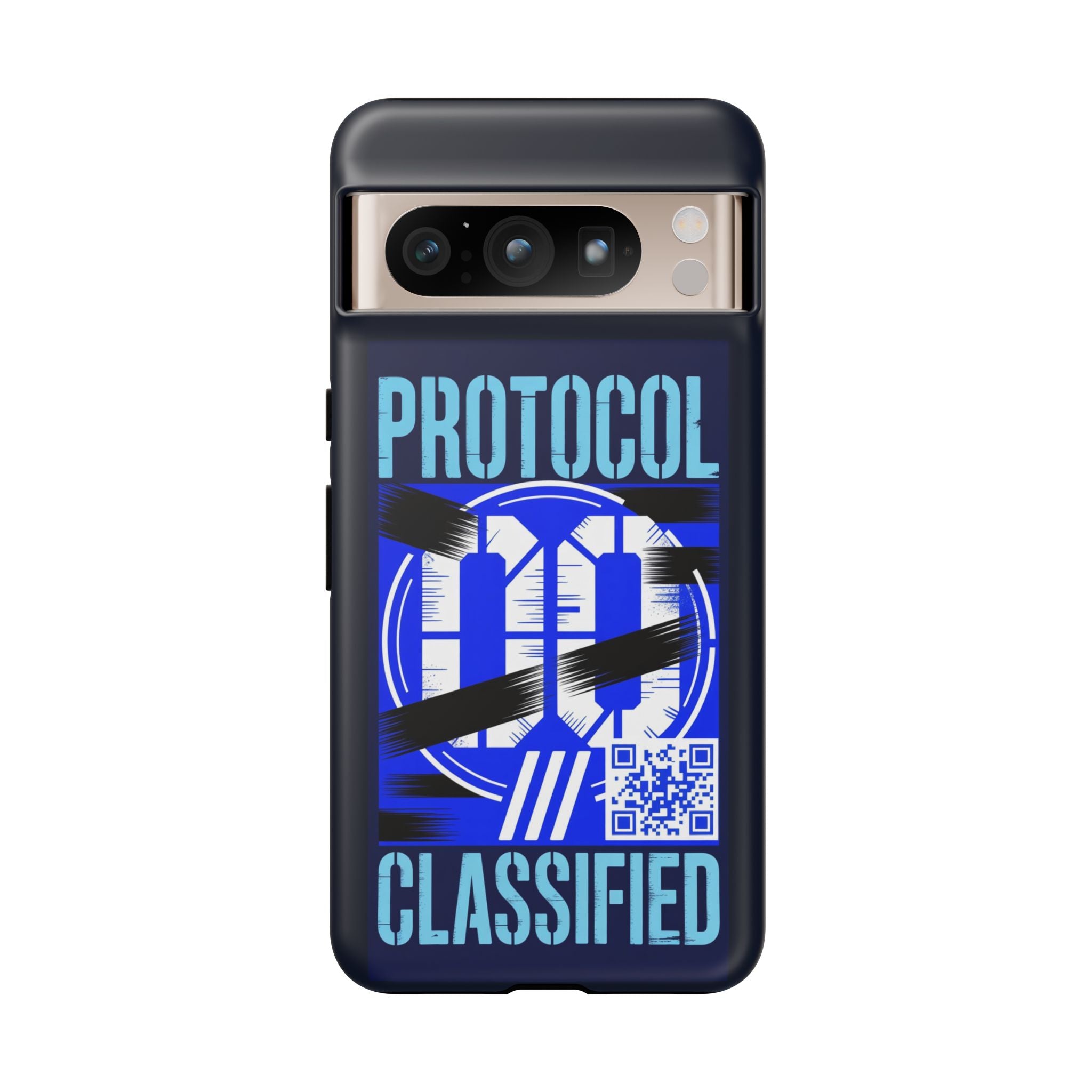 CipherCore Redacted Dual-Layer Phone Case | Digital-Era Identity Accessory