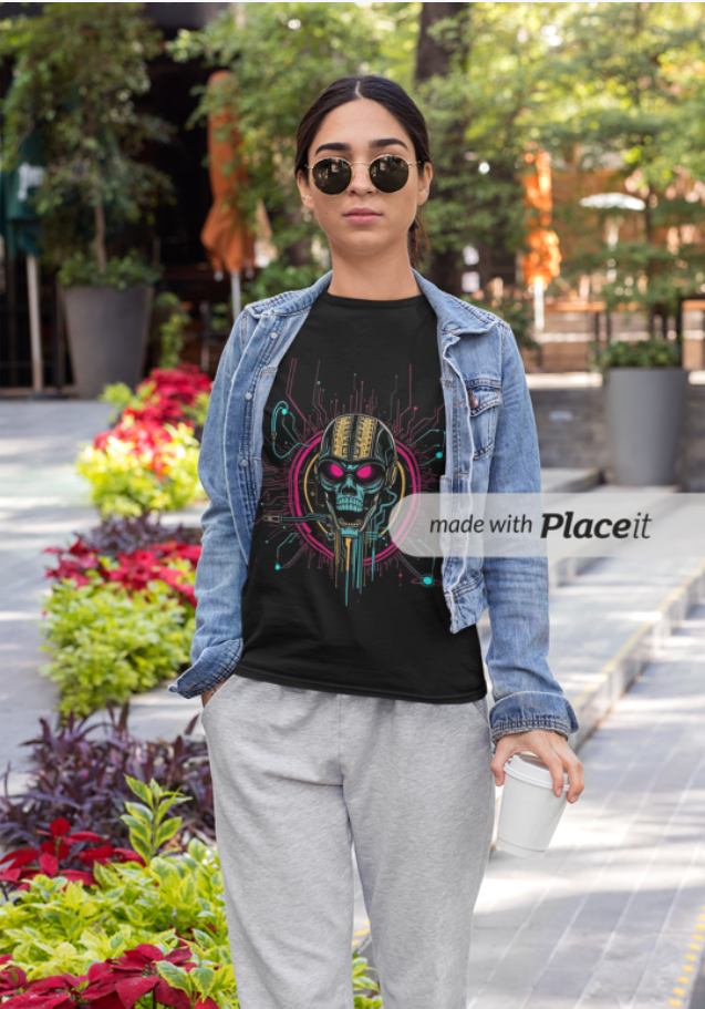 CipherCore Cyber Skull Graphic Tee | Digital-Era Identity Wear