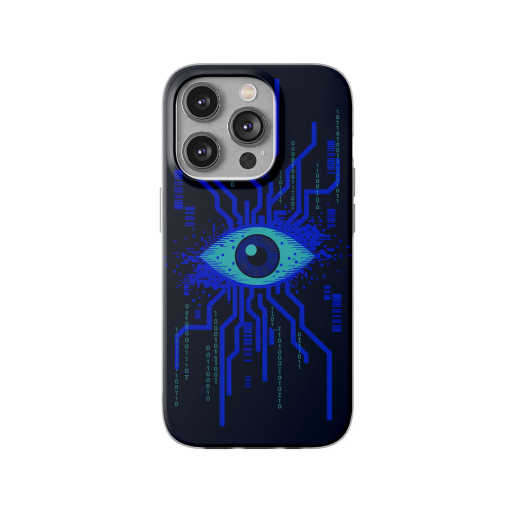 CipherCore Retinal Scan Flexi Phone Case | Digital-Era Identity Accessory