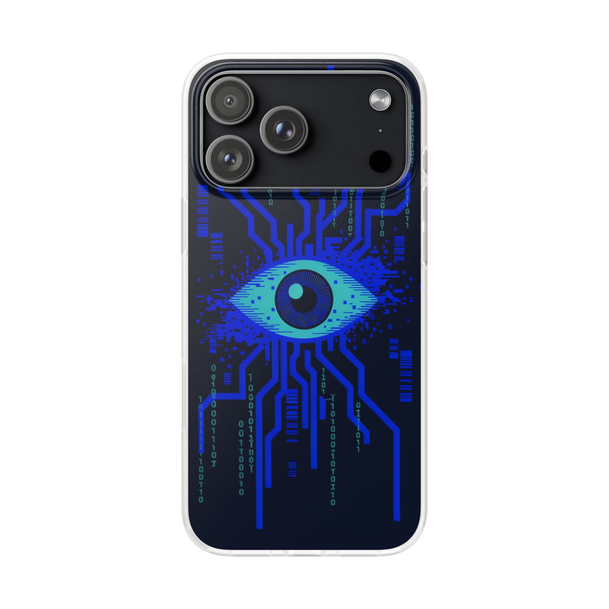 CipherCore Retinal Scan Flexi Phone Case | Digital-Era Identity Accessory