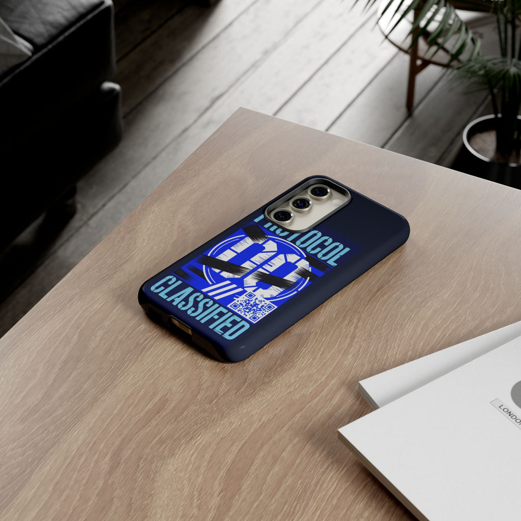 CipherCore Redacted Dual-Layer Phone Case | Digital-Era Identity Accessory