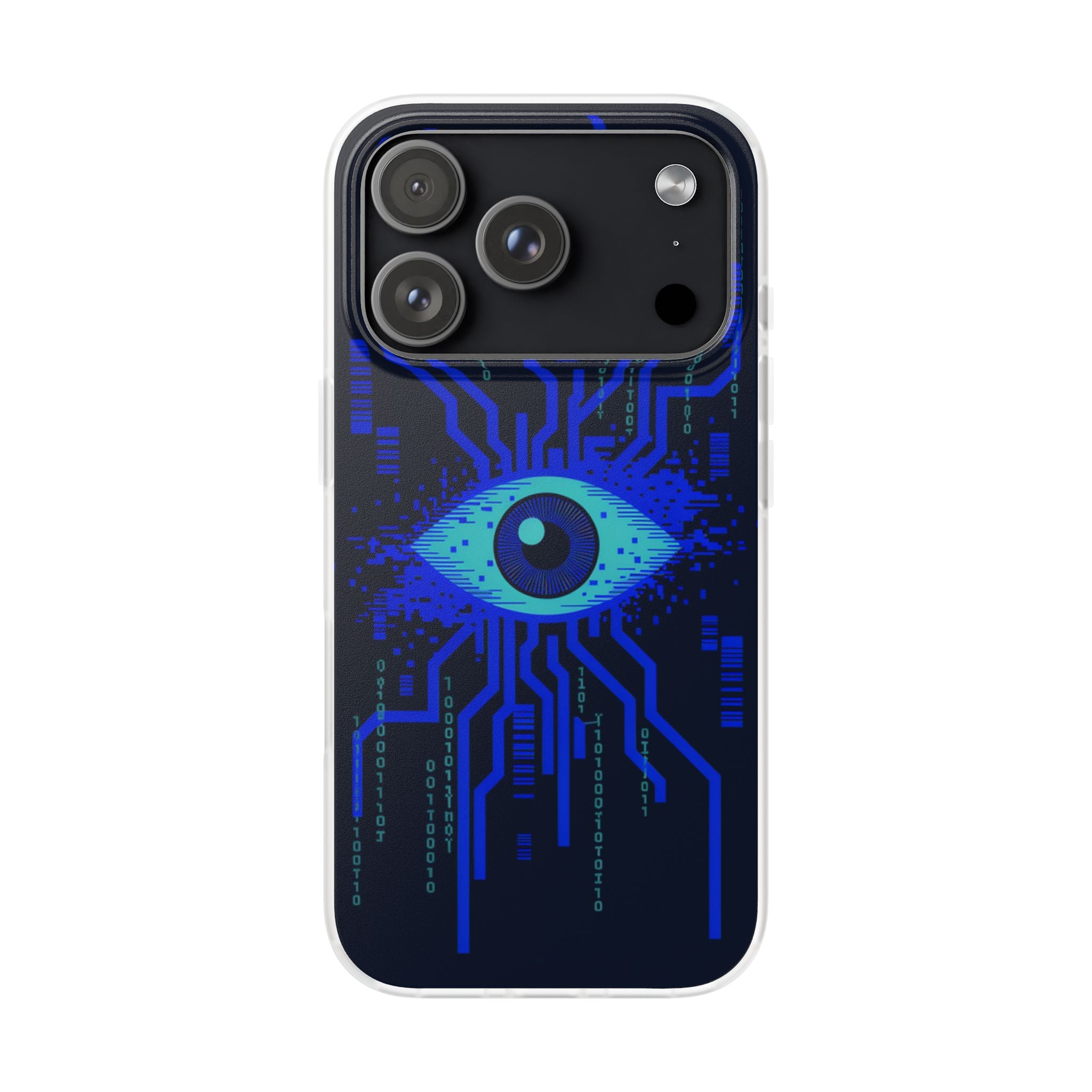 CipherCore Retinal Scan Flexi Phone Case | Digital-Era Identity Accessory