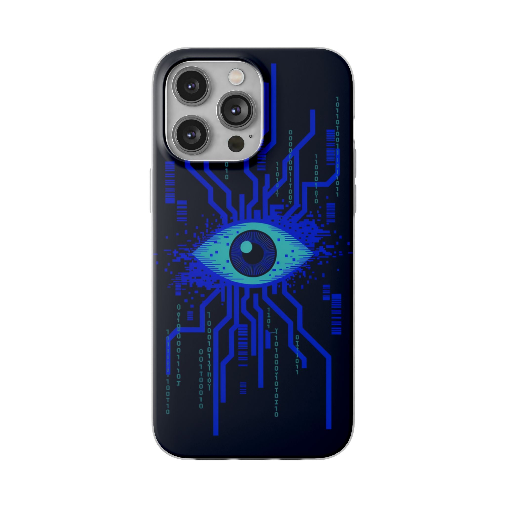 CipherCore Retinal Scan Flexi Phone Case | Digital-Era Identity Accessory