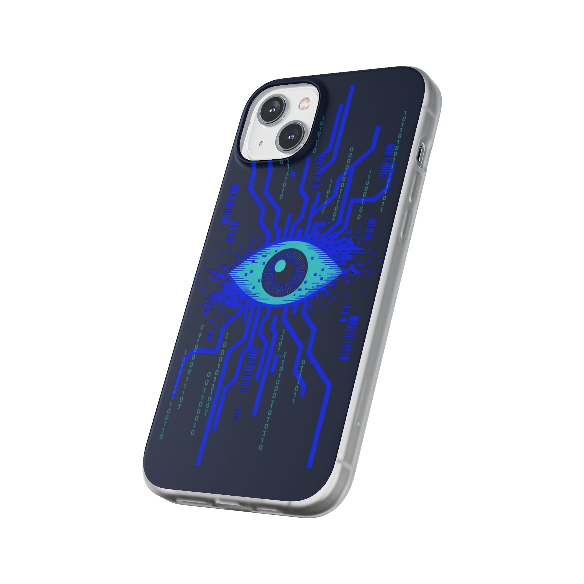 CipherCore Retinal Scan Flexi Phone Case | Digital-Era Identity Accessory