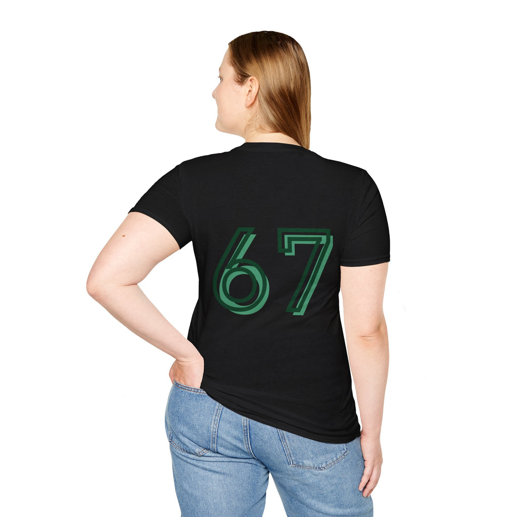 CipherCore 67 Retro Athletic Graphic Tee | Digital-Era Identity Wear