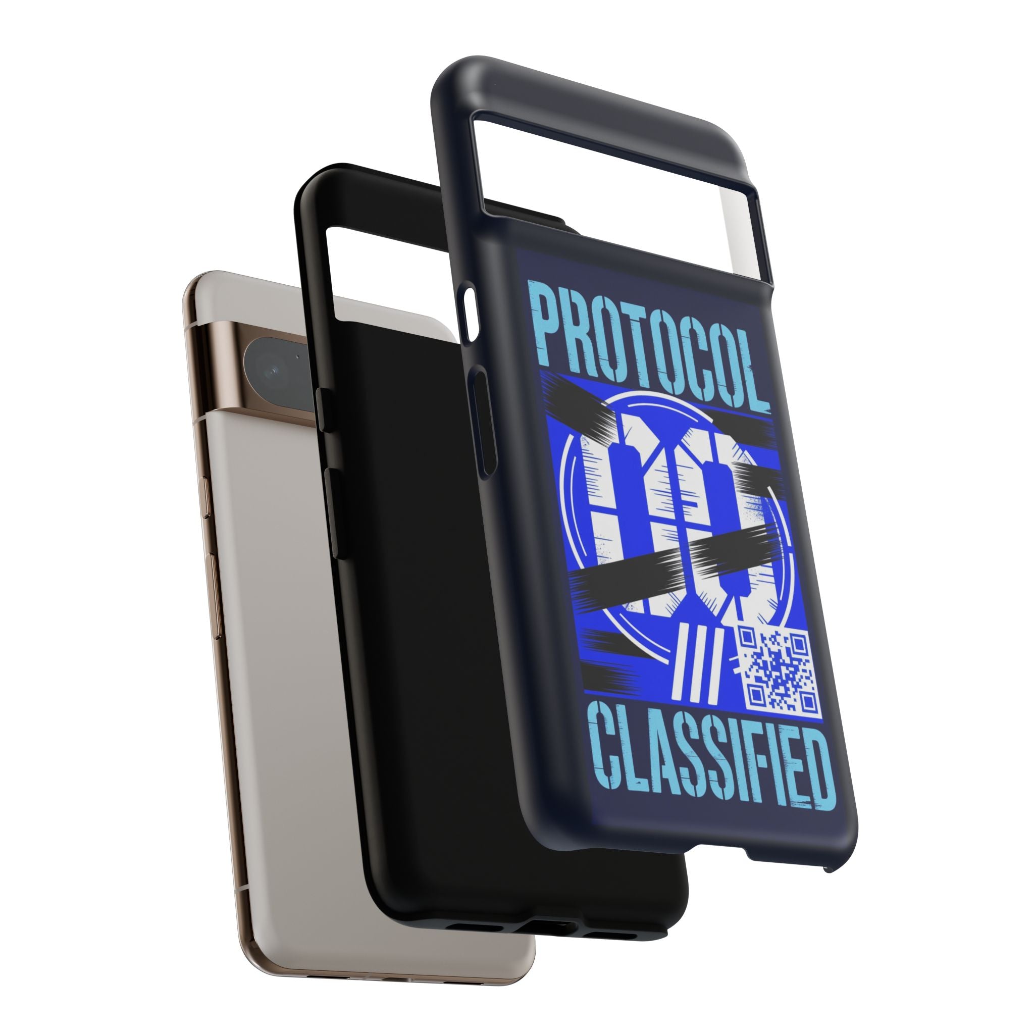 CipherCore Redacted Dual-Layer Phone Case | Digital-Era Identity Accessory