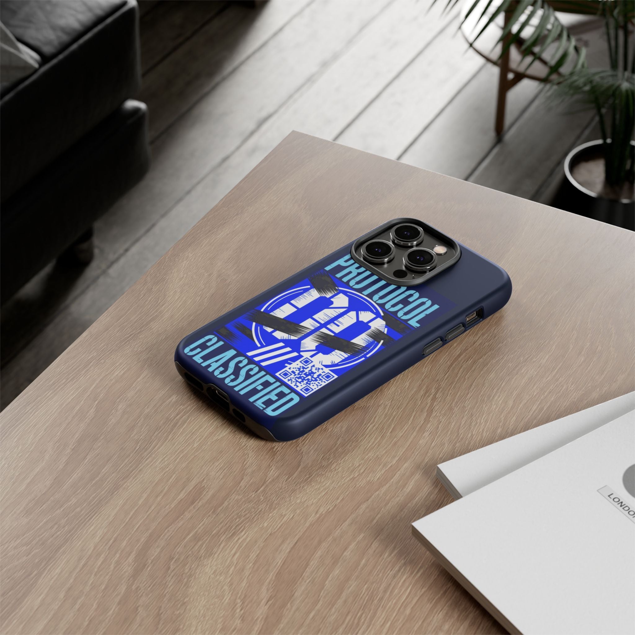 CipherCore Redacted Dual-Layer Phone Case | Digital-Era Identity Accessory