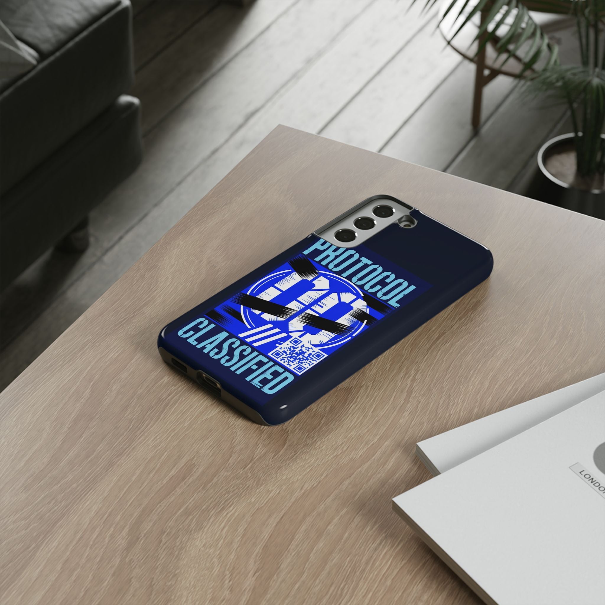 CipherCore Redacted Dual-Layer Phone Case | Digital-Era Identity Accessory