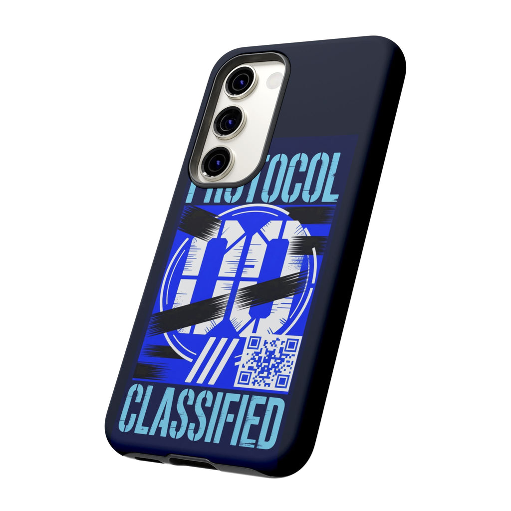 CipherCore Redacted Dual-Layer Phone Case | Digital-Era Identity Accessory