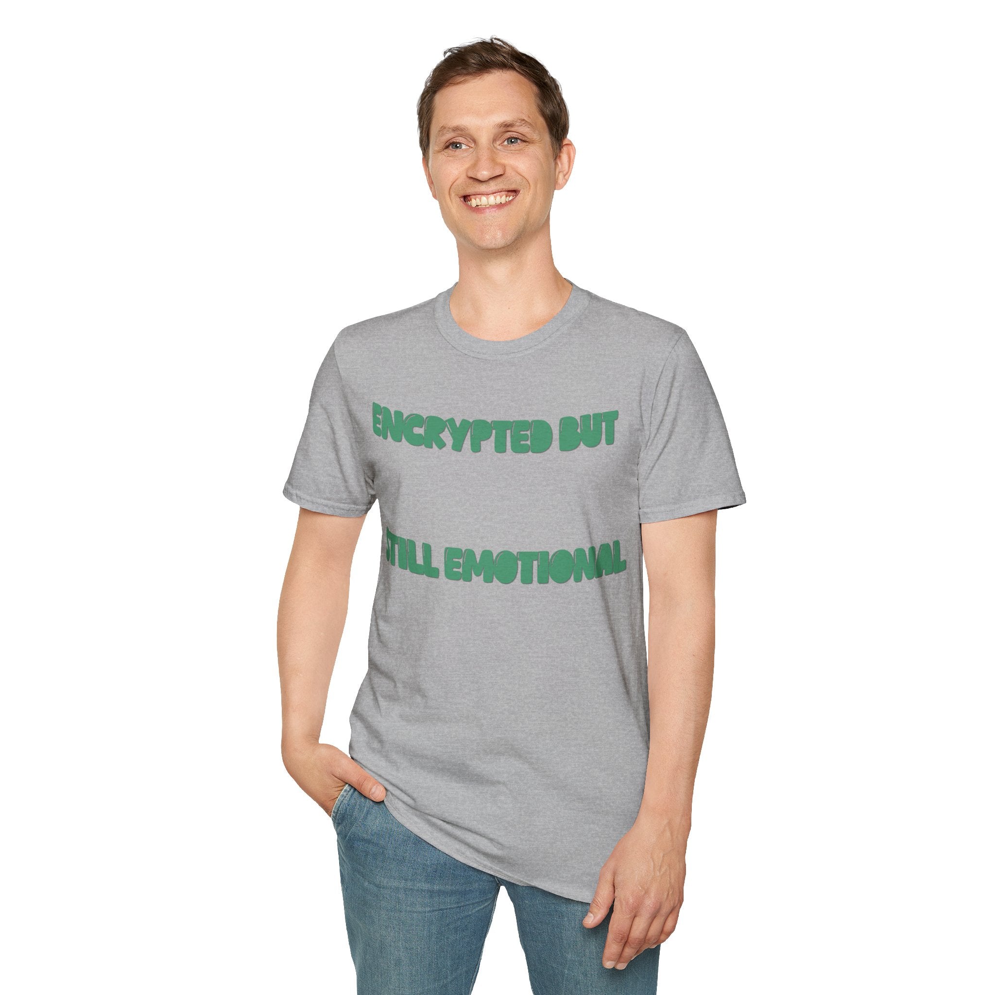 CipherCore Encrypted But Still Emotional Graphic Tee | Digital-Era Identity Wear