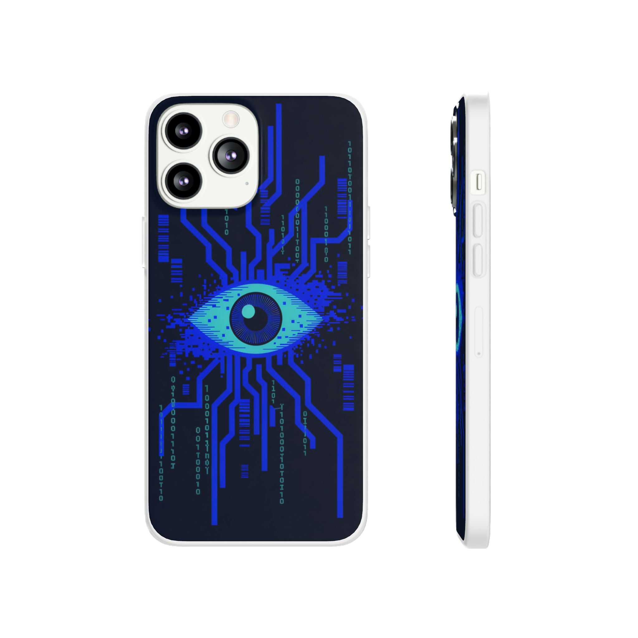 CipherCore Retinal Scan Flexi Phone Case | Digital-Era Identity Accessory