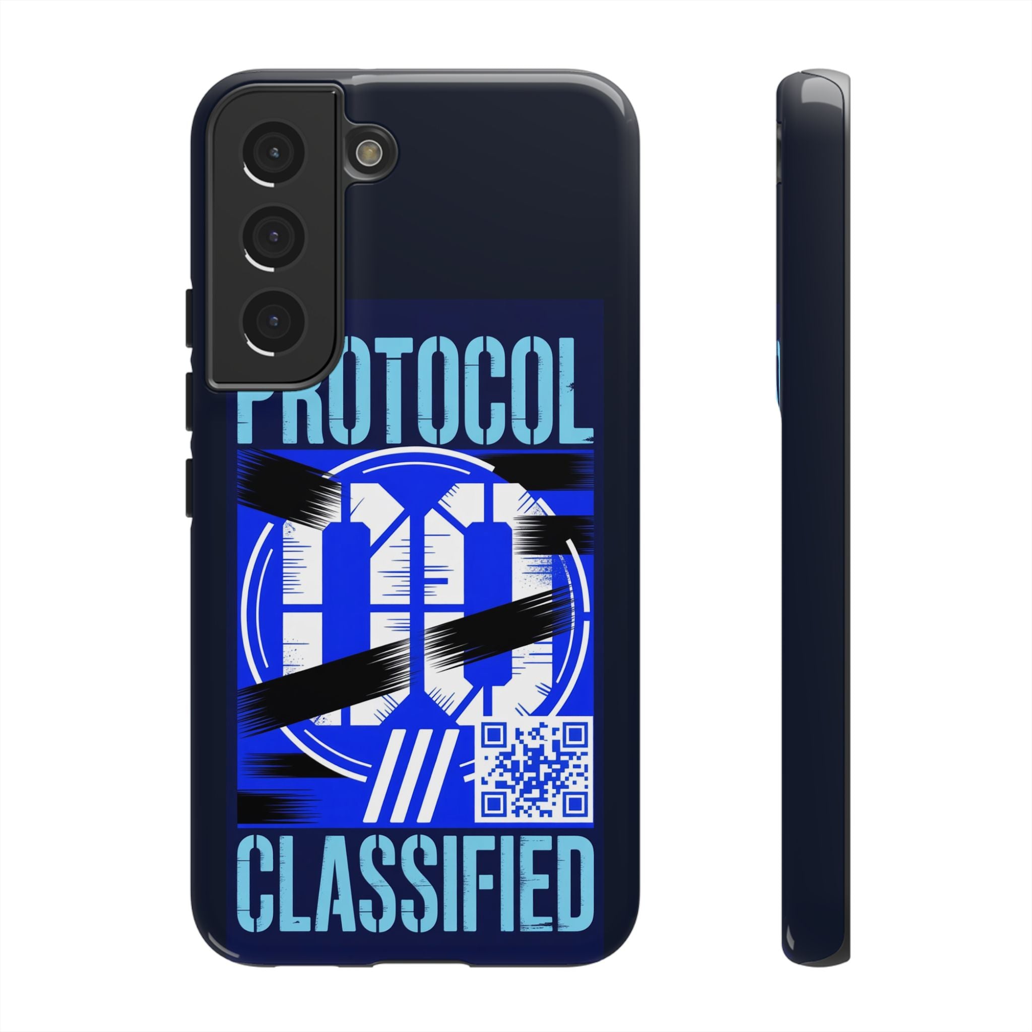 CipherCore Redacted Dual-Layer Phone Case | Digital-Era Identity Accessory