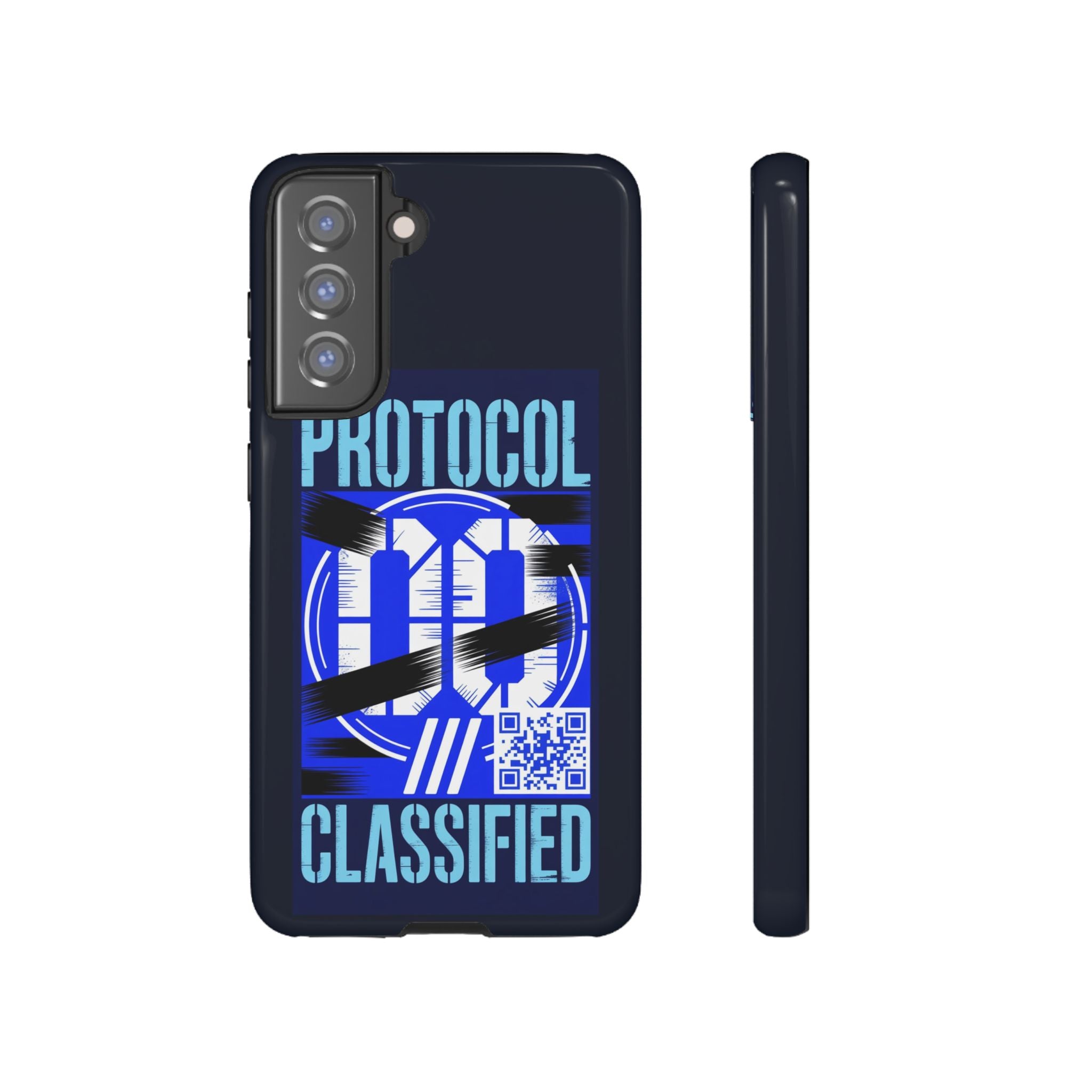 CipherCore Redacted Dual-Layer Phone Case | Digital-Era Identity Accessory