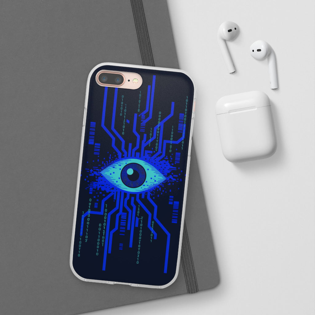 CipherCore Retinal Scan Flexi Phone Case | Digital-Era Identity Accessory