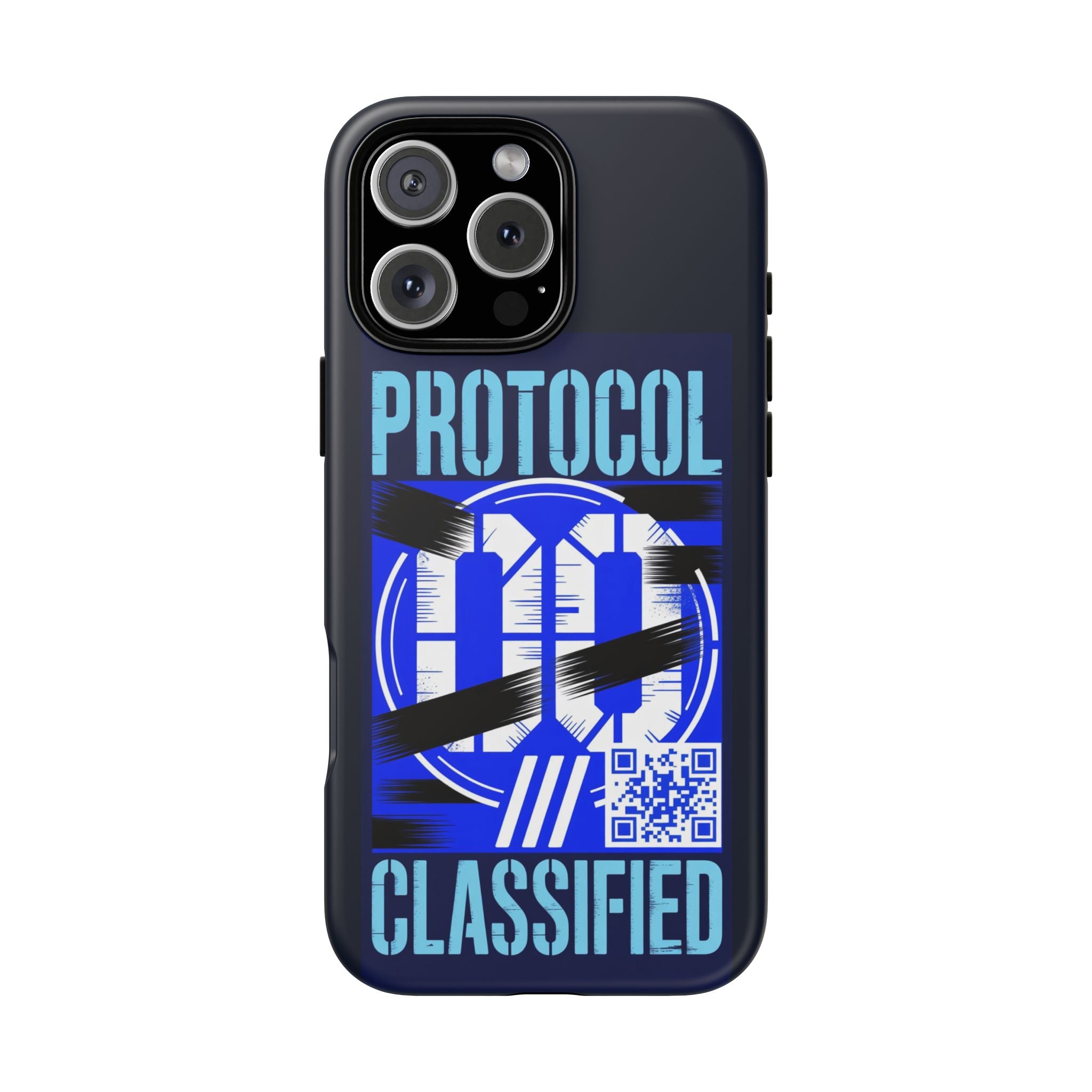 CipherCore Redacted Dual-Layer Phone Case | Digital-Era Identity Accessory