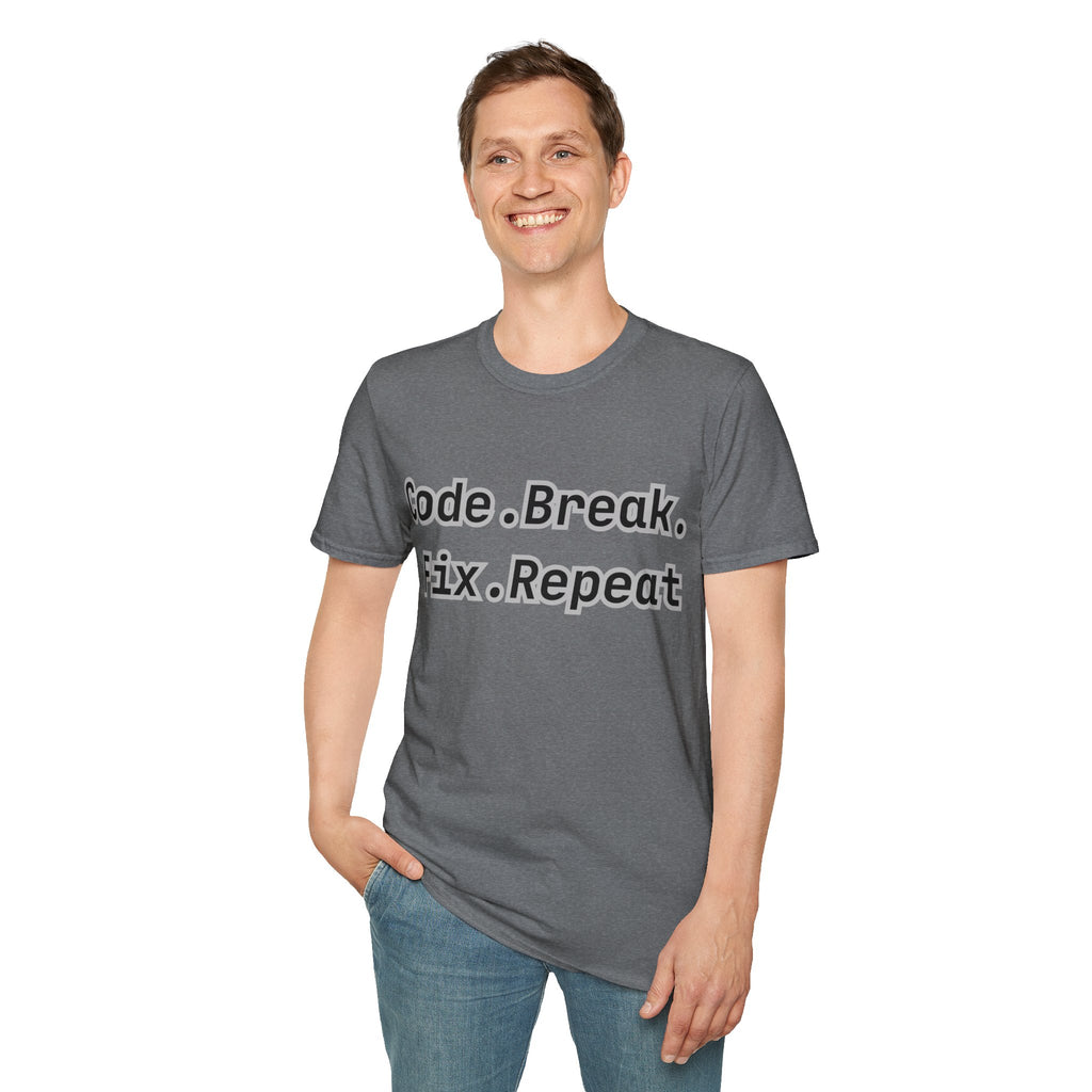 CipherCore Code Break Fix Repeat Graphic Tee | Digital-Era Identity Wear