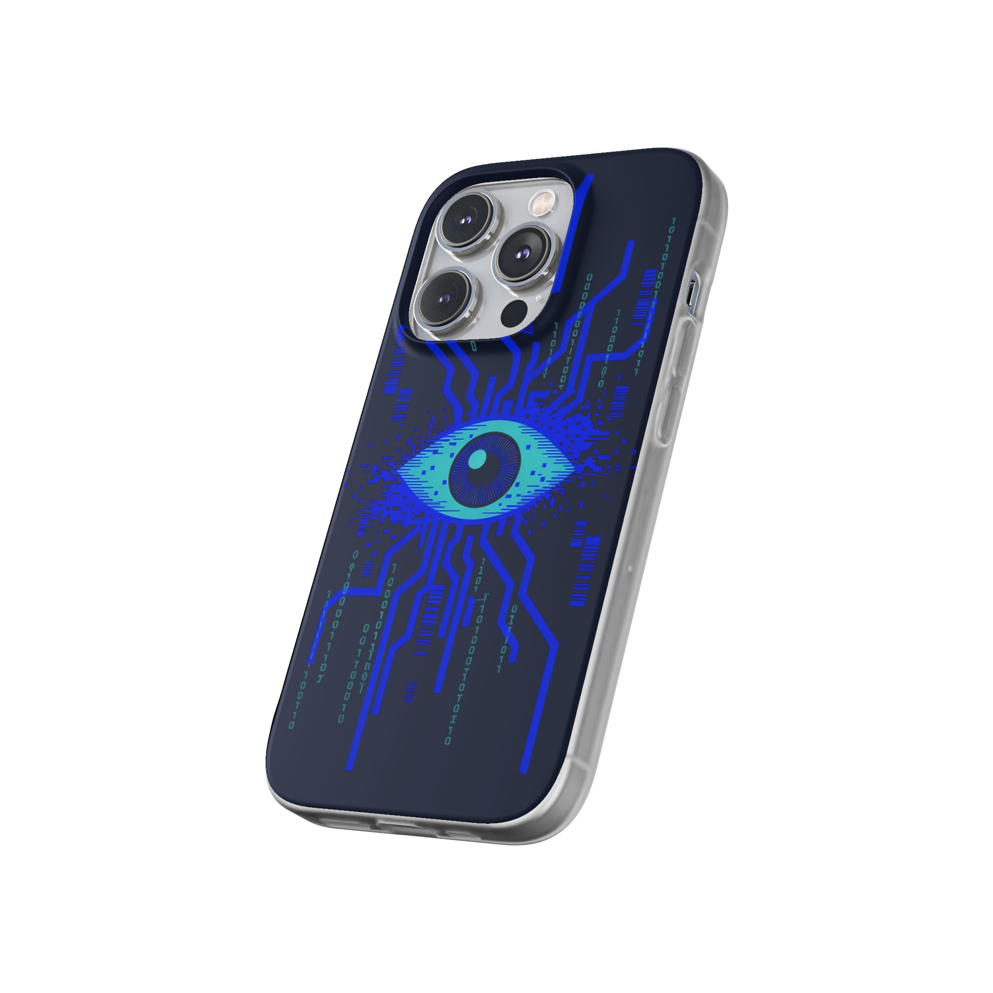 CipherCore Retinal Scan Flexi Phone Case | Digital-Era Identity Accessory