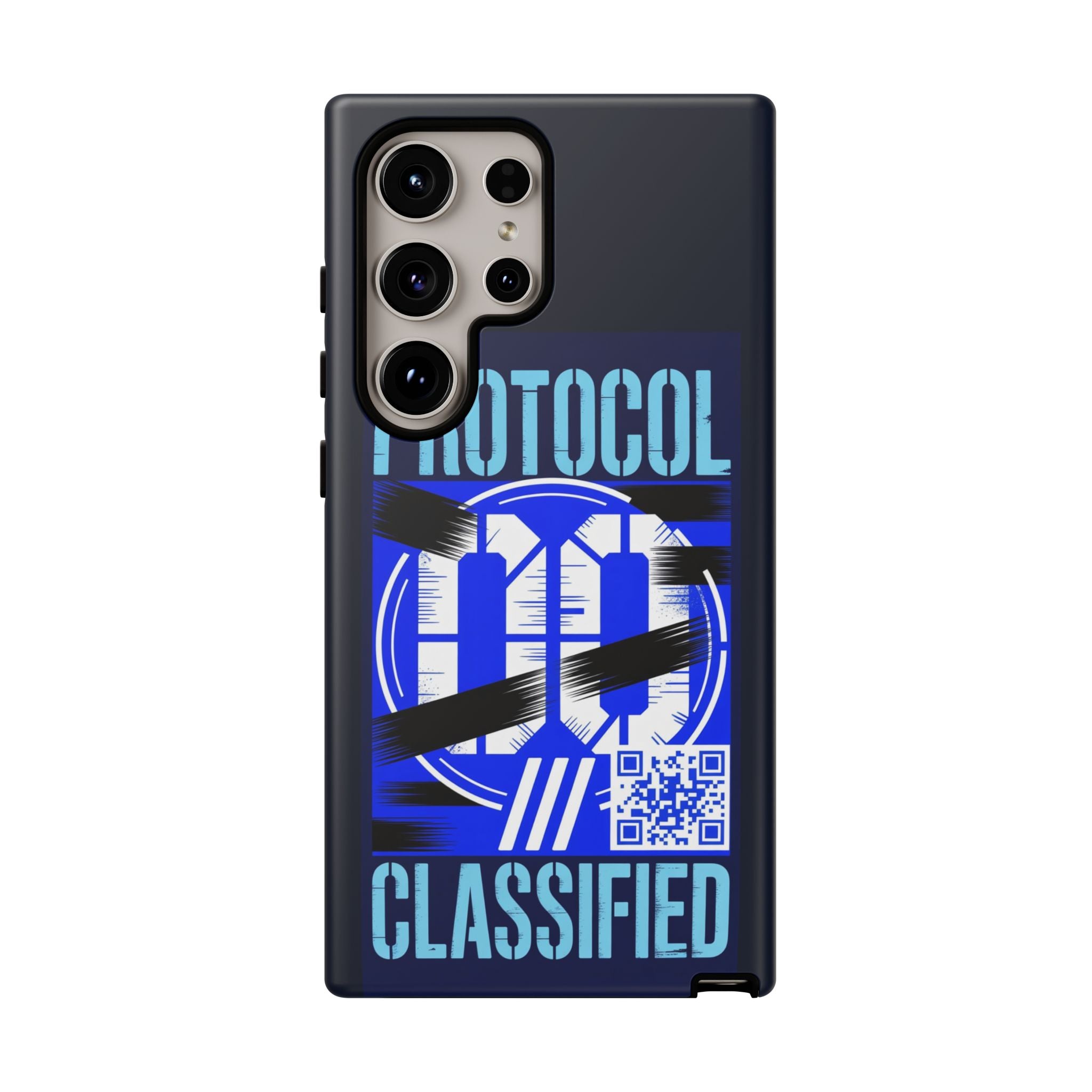 CipherCore Redacted Dual-Layer Phone Case | Digital-Era Identity Accessory