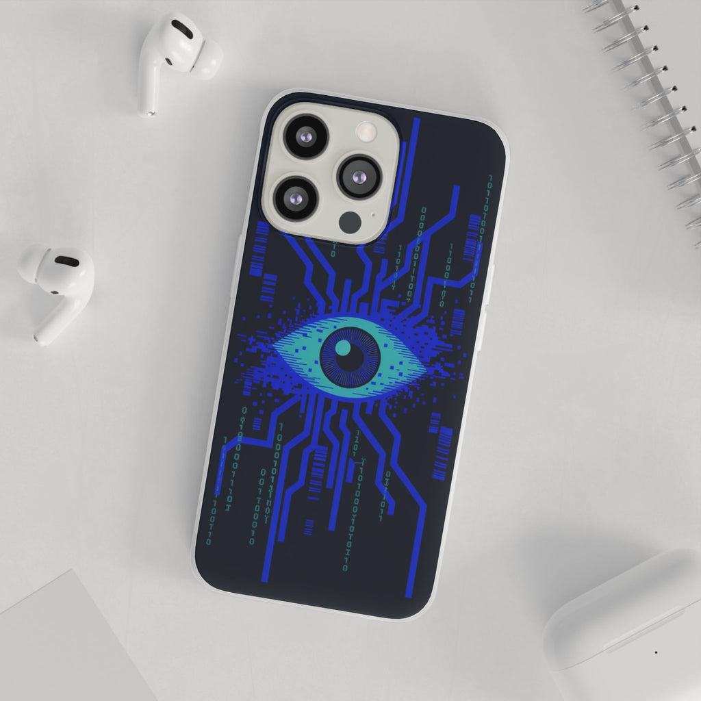 CipherCore Retinal Scan Flexi Phone Case | Digital-Era Identity Accessory