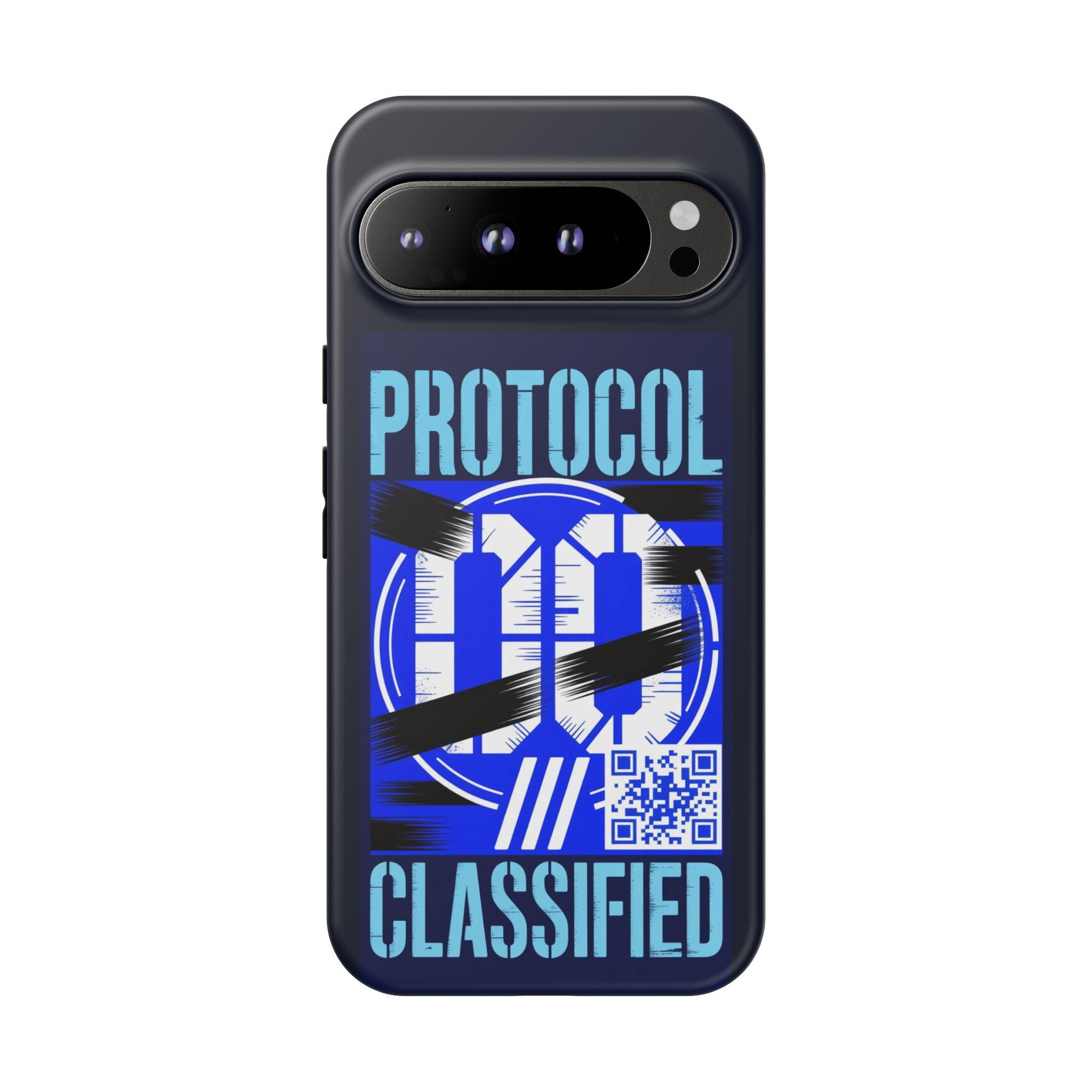 CipherCore Redacted Dual-Layer Phone Case | Digital-Era Identity Accessory